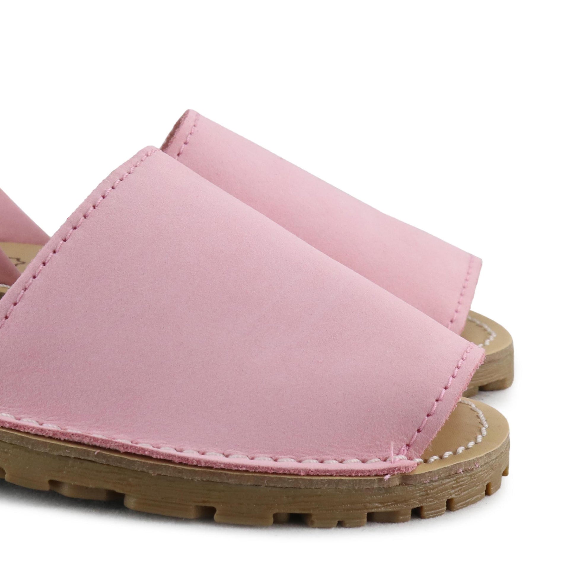 Menorquina plana nobuk rosa con velcro 551 de Jeromín - 551-265-6.jpg