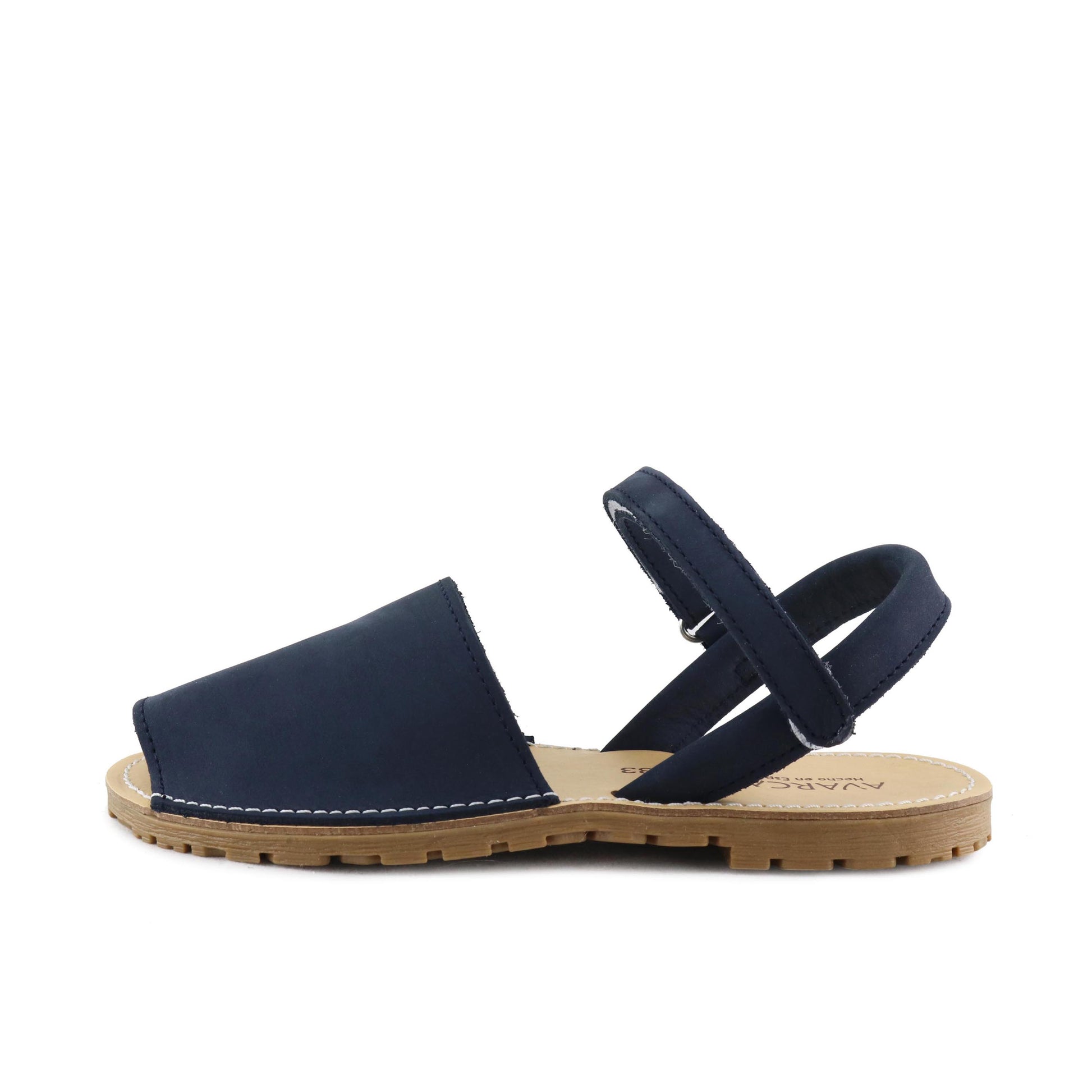 Menorquina plana nobuk azul con velcro 551 de Jeromín - 551-34-1.jpg