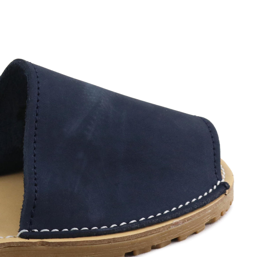 Menorquina plana nobuk azul con velcro 551 de Jeromín - 551-34-6.jpg