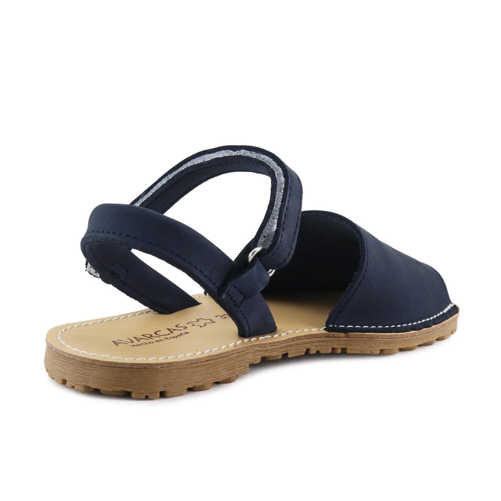 Menorquina plana nobuk azul con velcro 551 de Jeromín - 551-34-3.jpg