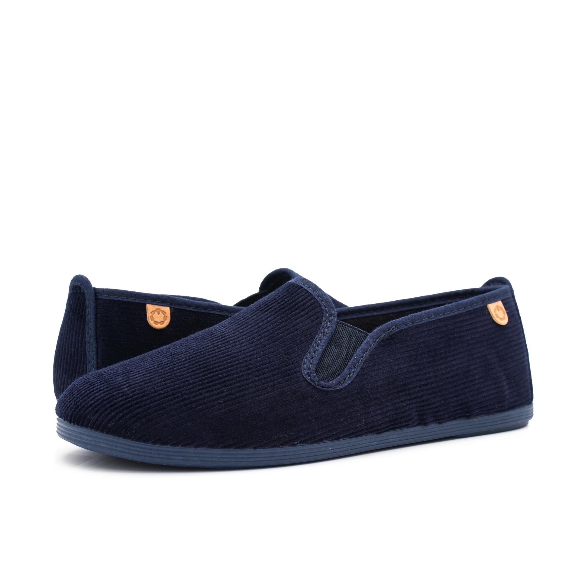 Zapatilla para casa cerrada pana azul 55651 La Cadena - 55651-487-2.jpg