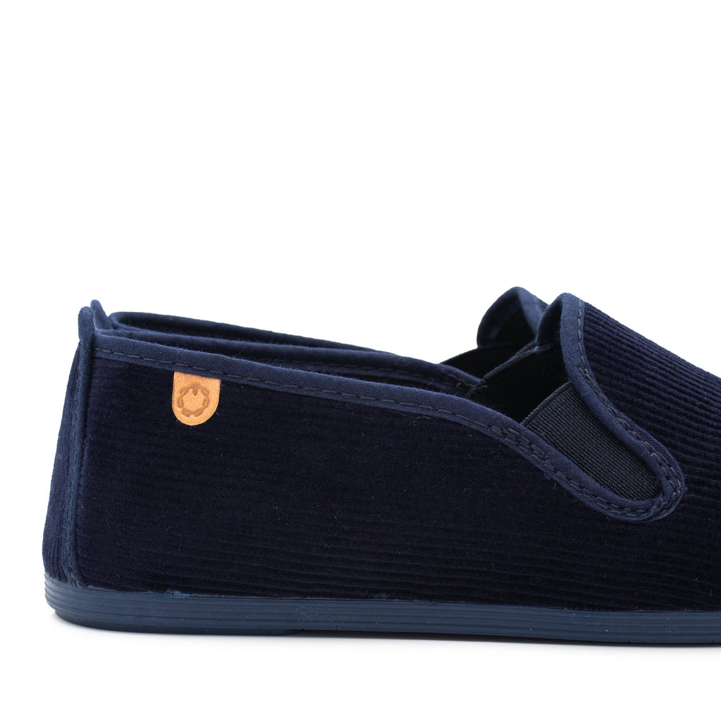 Zapatilla para casa cerrada pana azul 55651 La Cadena - 55651-487-5.jpg