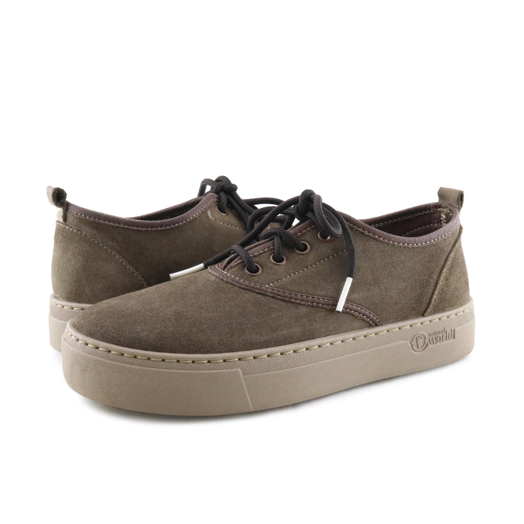 Zapatilla ante marrón con cordón 6153 Natural World - 6153-26-2.jpg