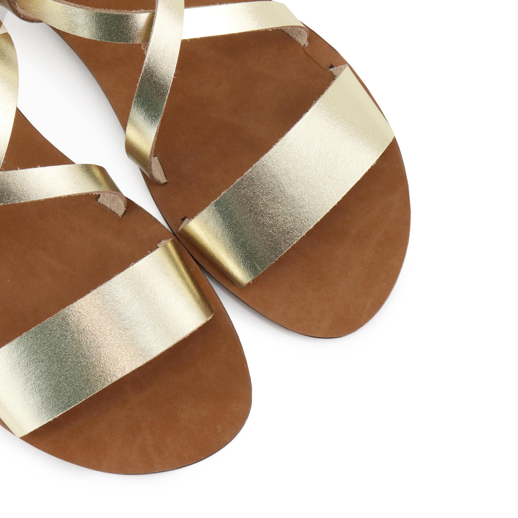 Sandalia plana champán con hebilla 67002AA de Eli - 67002AA-110-6.jpg