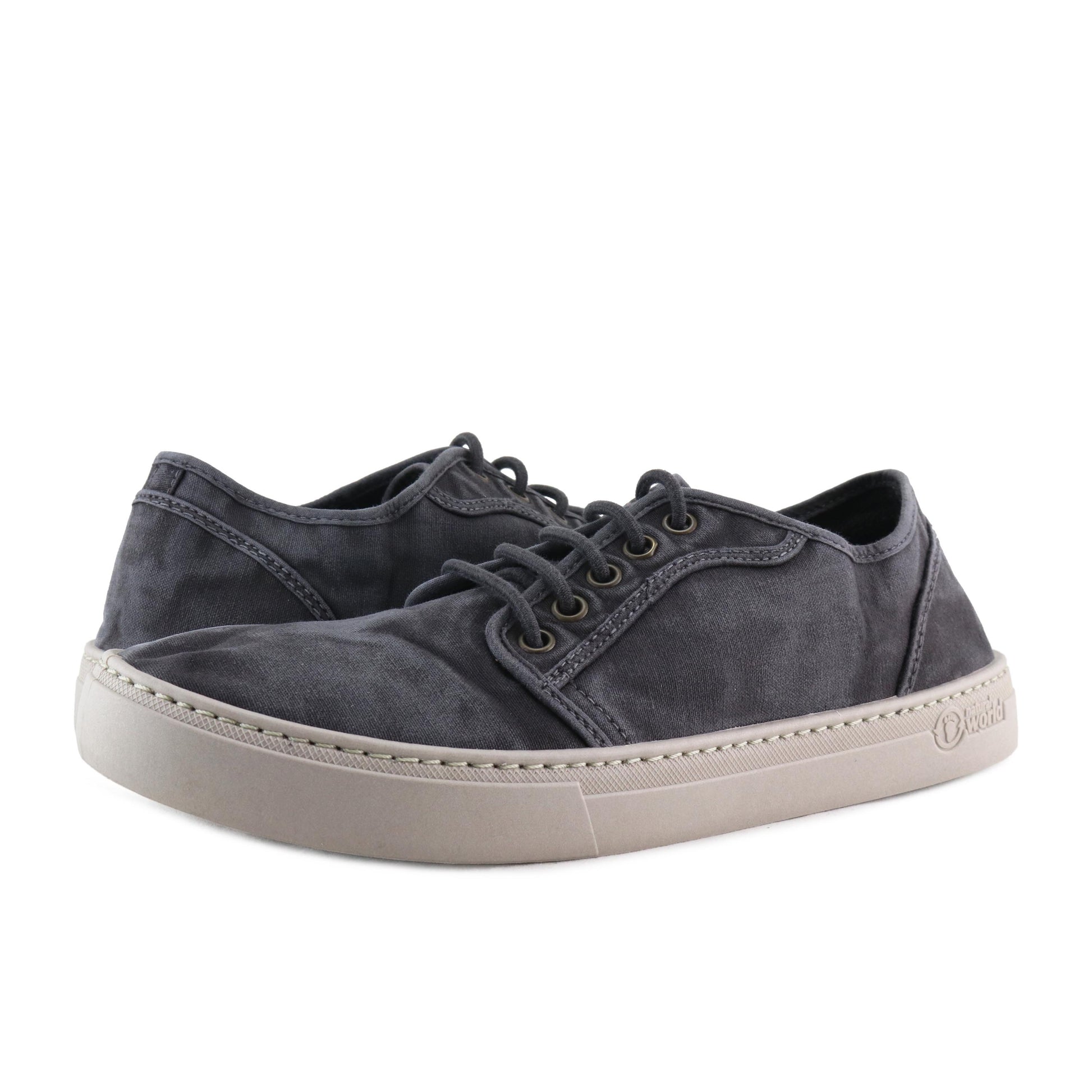 Zapatilla negro lavado con cordón 6602 Natural World - 6602-144-2.jpg
