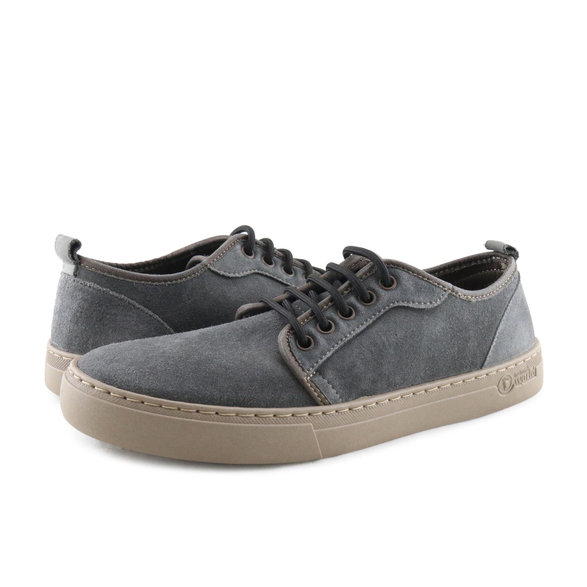 Zapatilla antracita con cordón 6761 Natural World - 6761-160-2.jpg