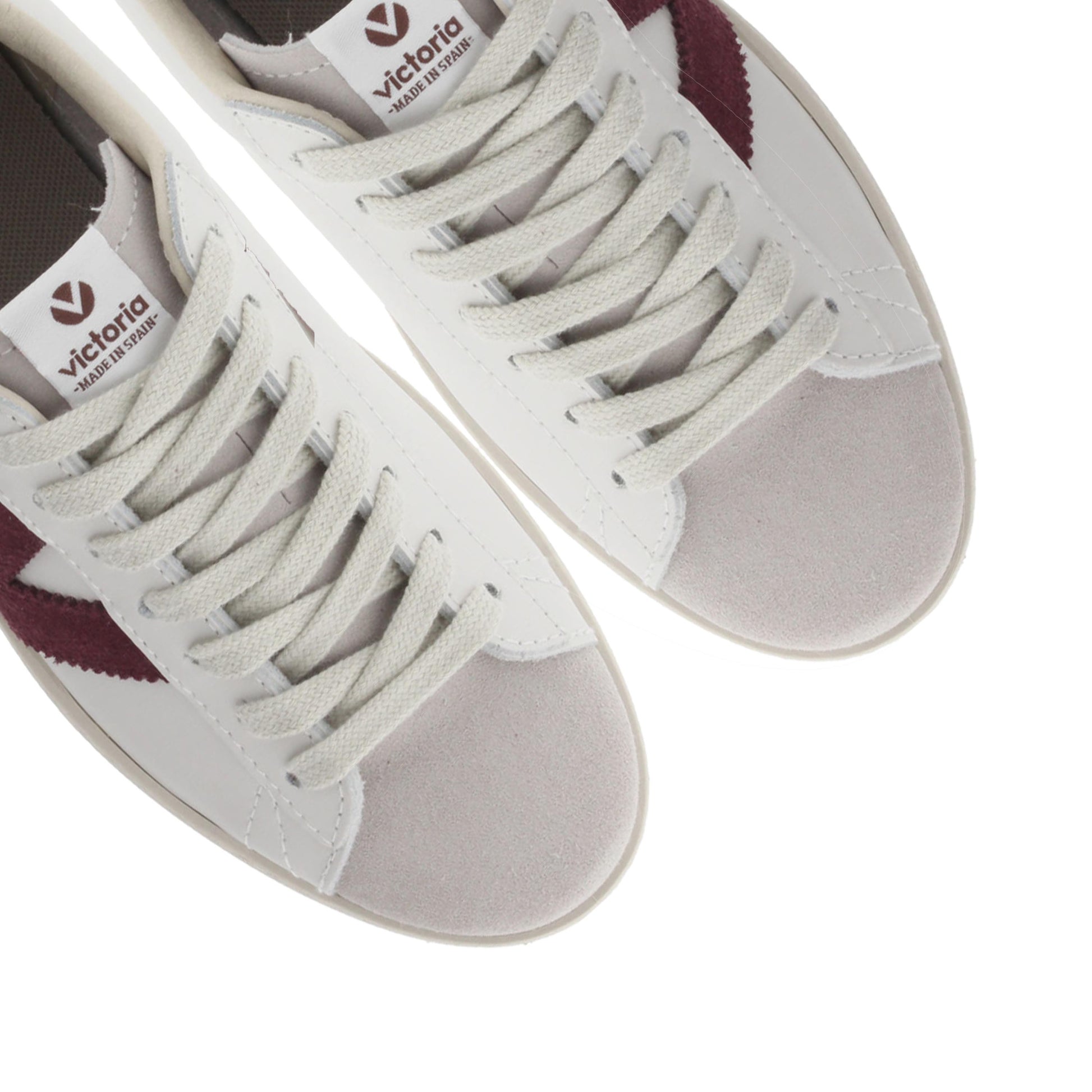 Sneaker blanco/burdeos con cordón 1126142 de Victoria - 1126142-384-6.jpg