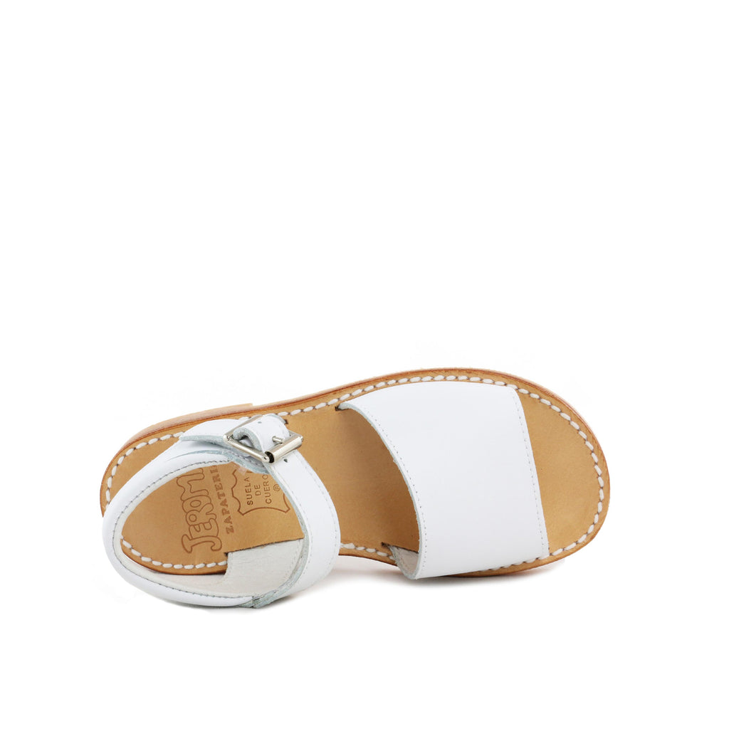 Sandalia plana blanco con hebilla 3302 de Jeromín - 3302-30-5.jpg