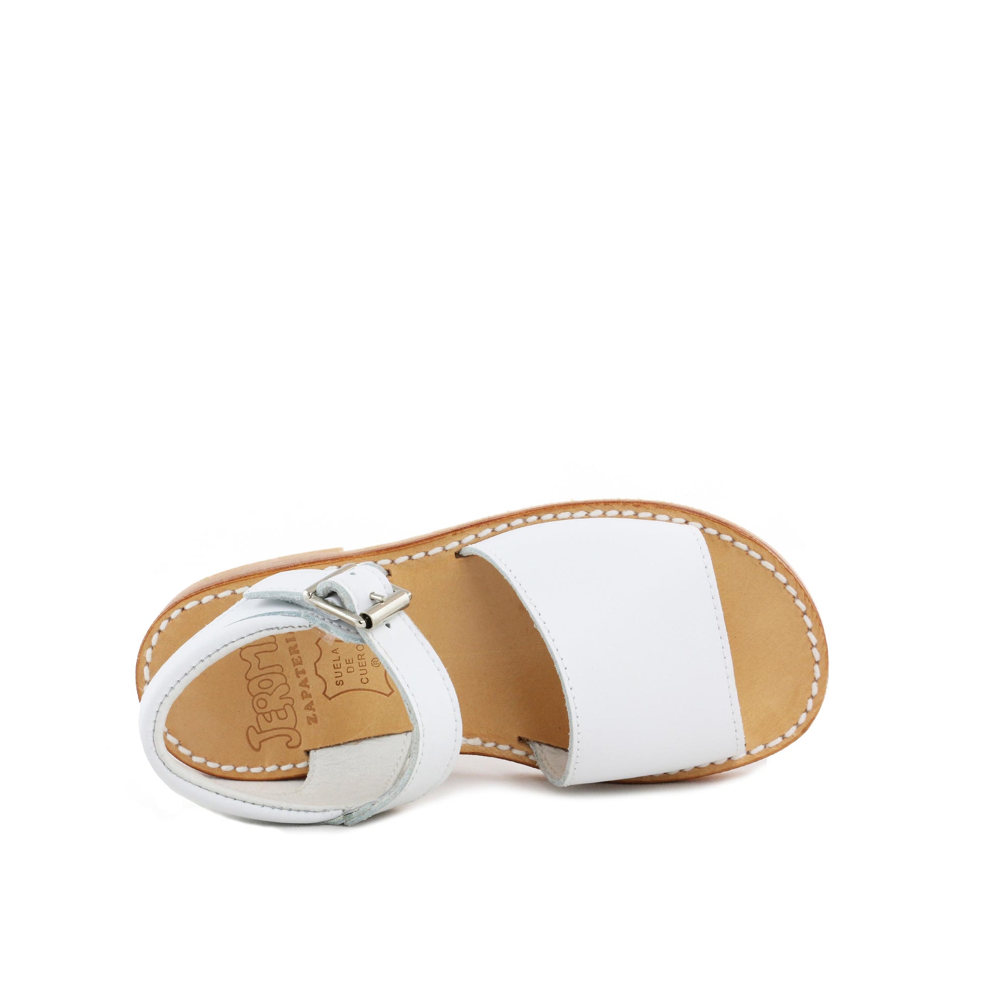 Sandalia plana blanco con hebilla 3302 de Jeromín - 3302-30-5.jpg