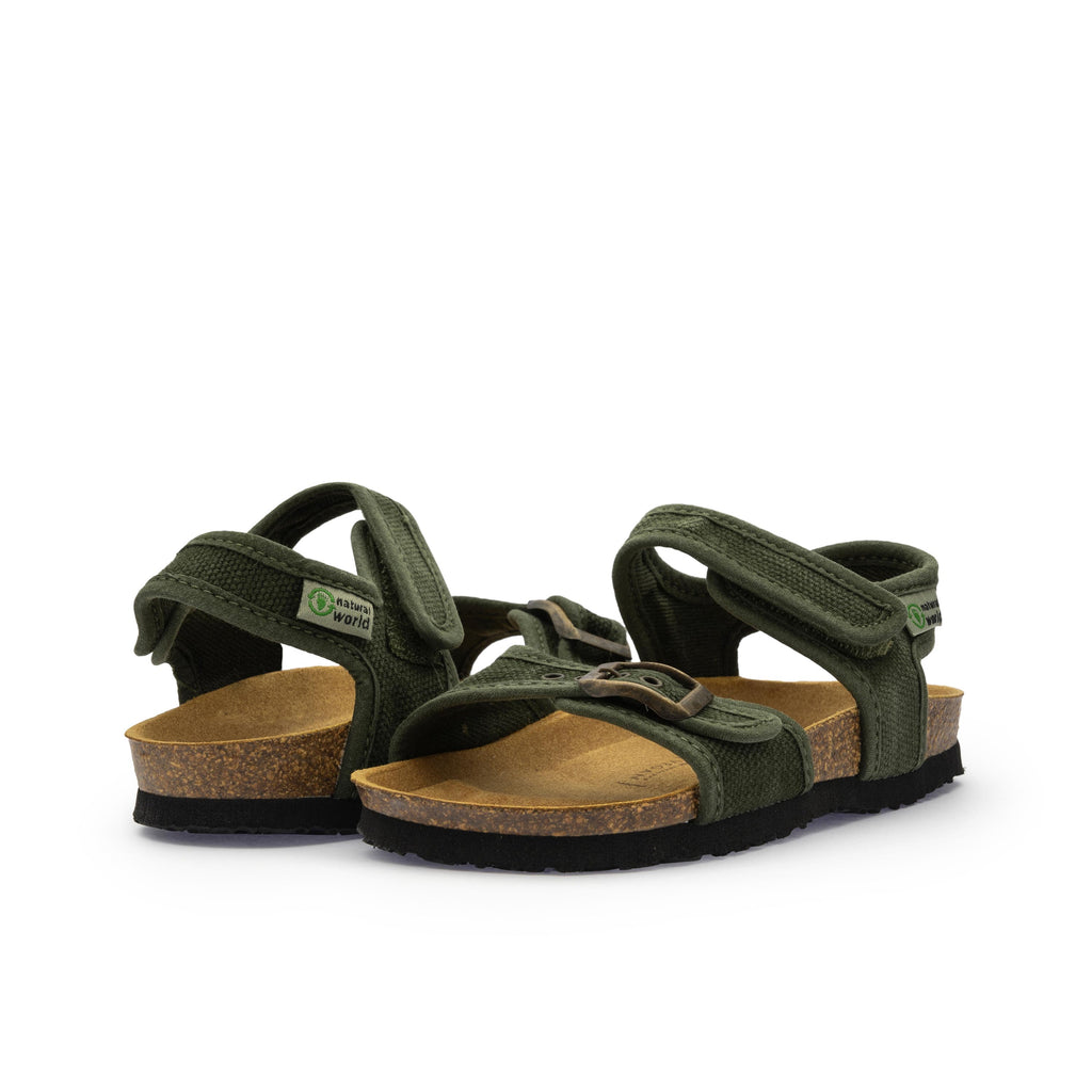 Sandalia plana kaki lavado con velcro 7081 Natural World - 7081-187-2.jpg