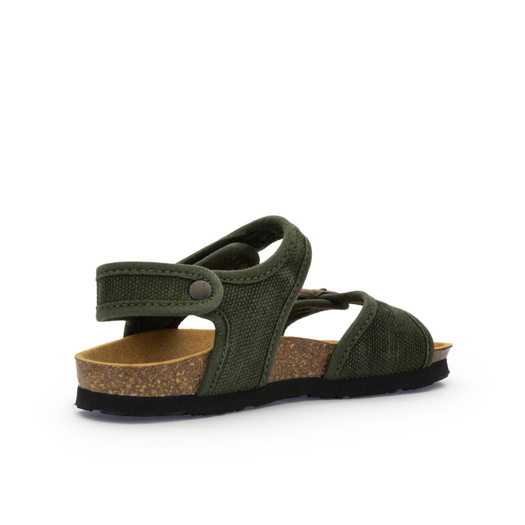 Sandalia plana kaki lavado con velcro 7081 Natural World - 7081-187-3.jpg
