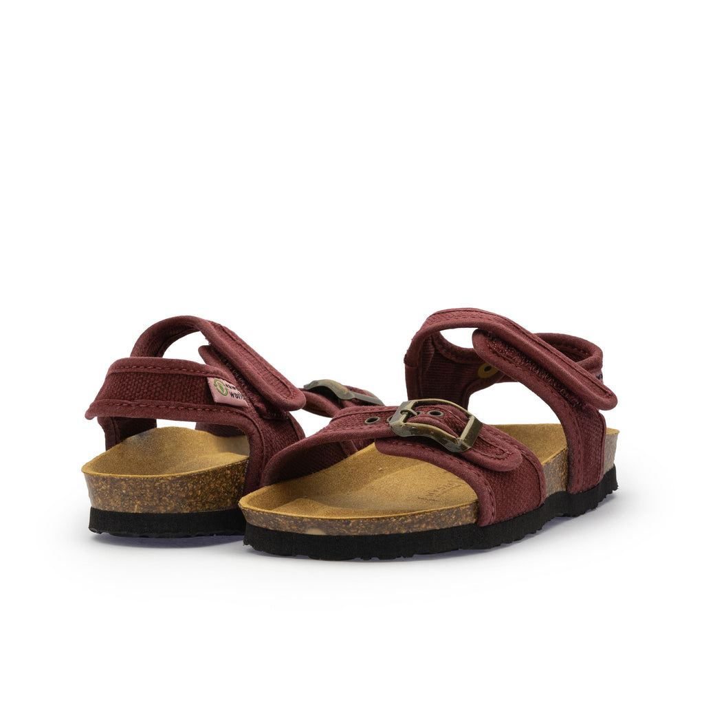 Sandalia plana burdeos lavado con velcro 7081 Natural World - 7081-212-2.jpg