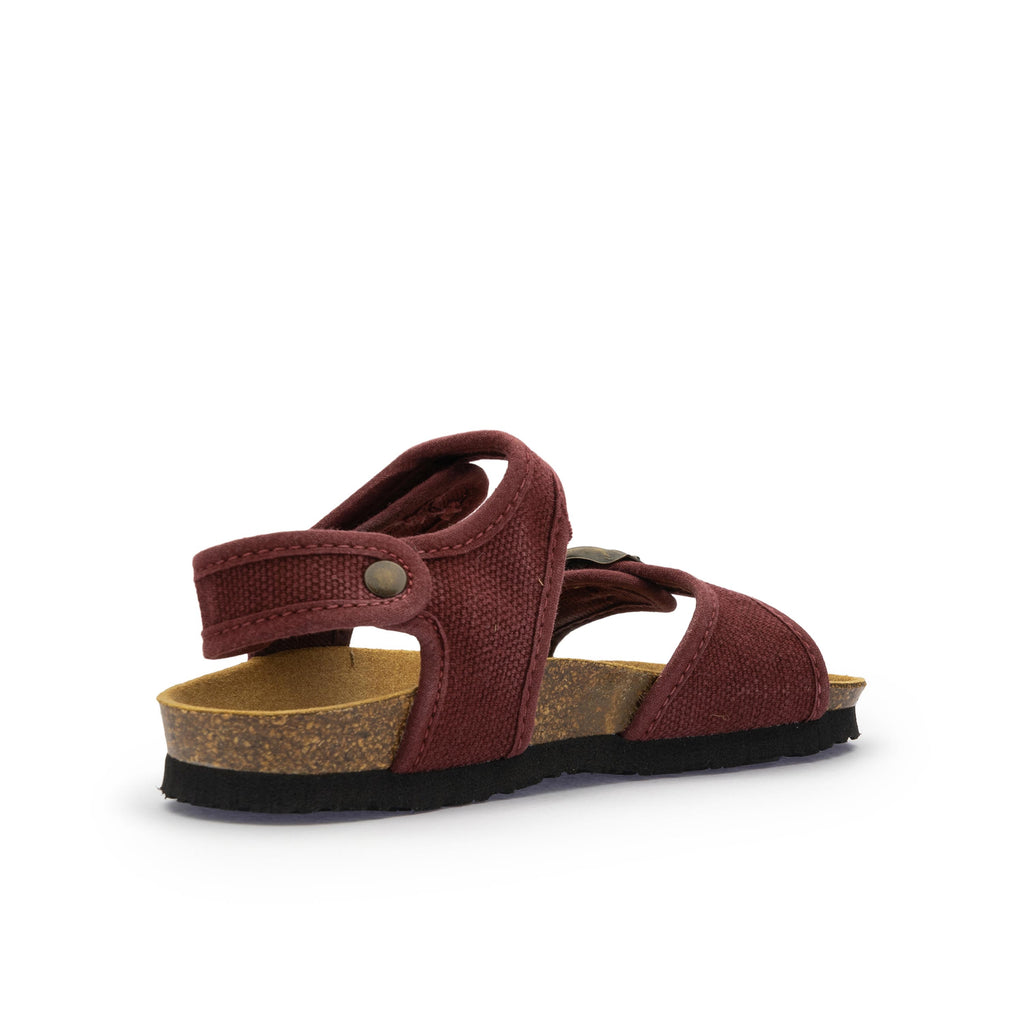 Sandalia plana burdeos lavado con velcro 7081 Natural World - 7081-212-3.jpg