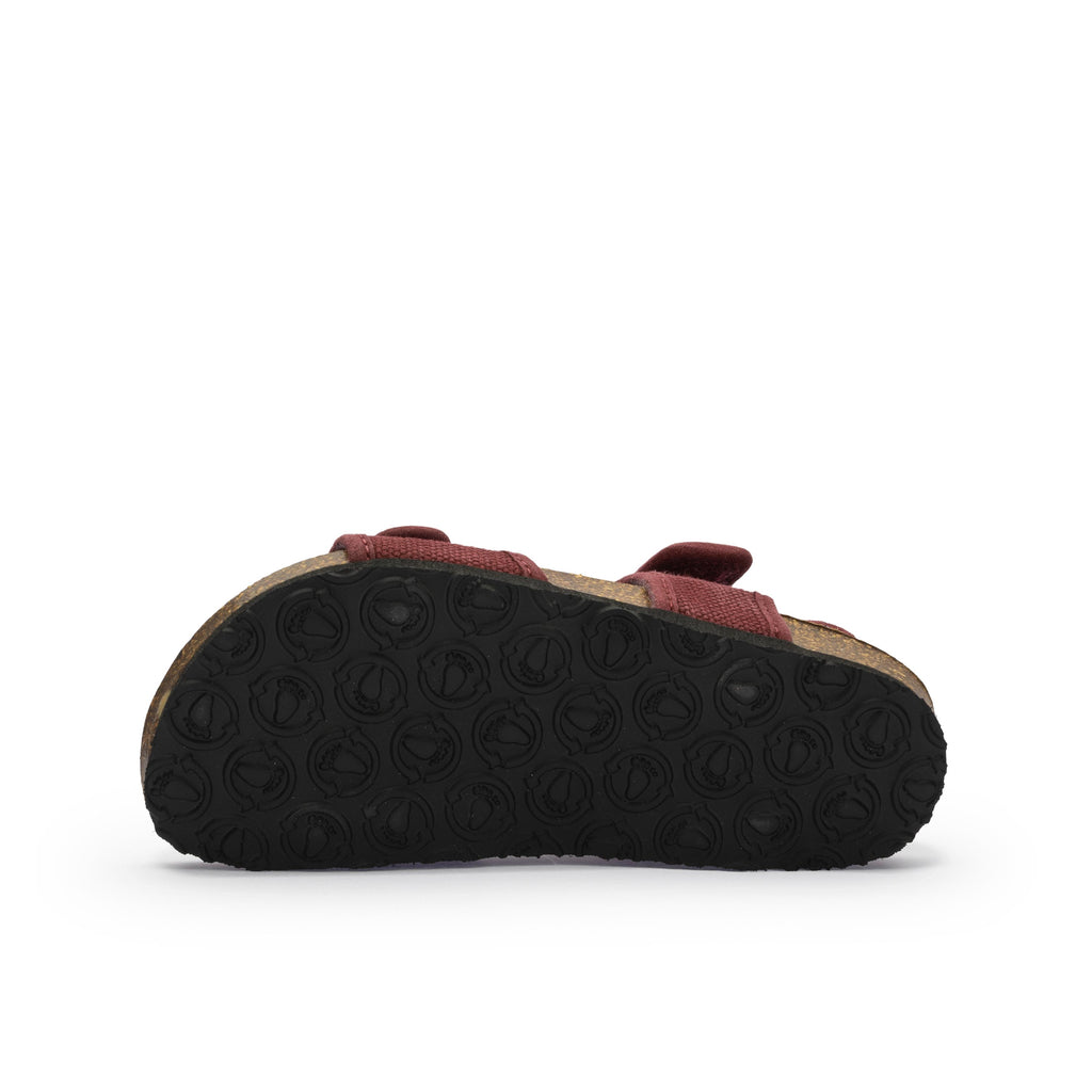 Sandalia plana burdeos lavado con velcro 7081 Natural World - 7081-212-4.jpg