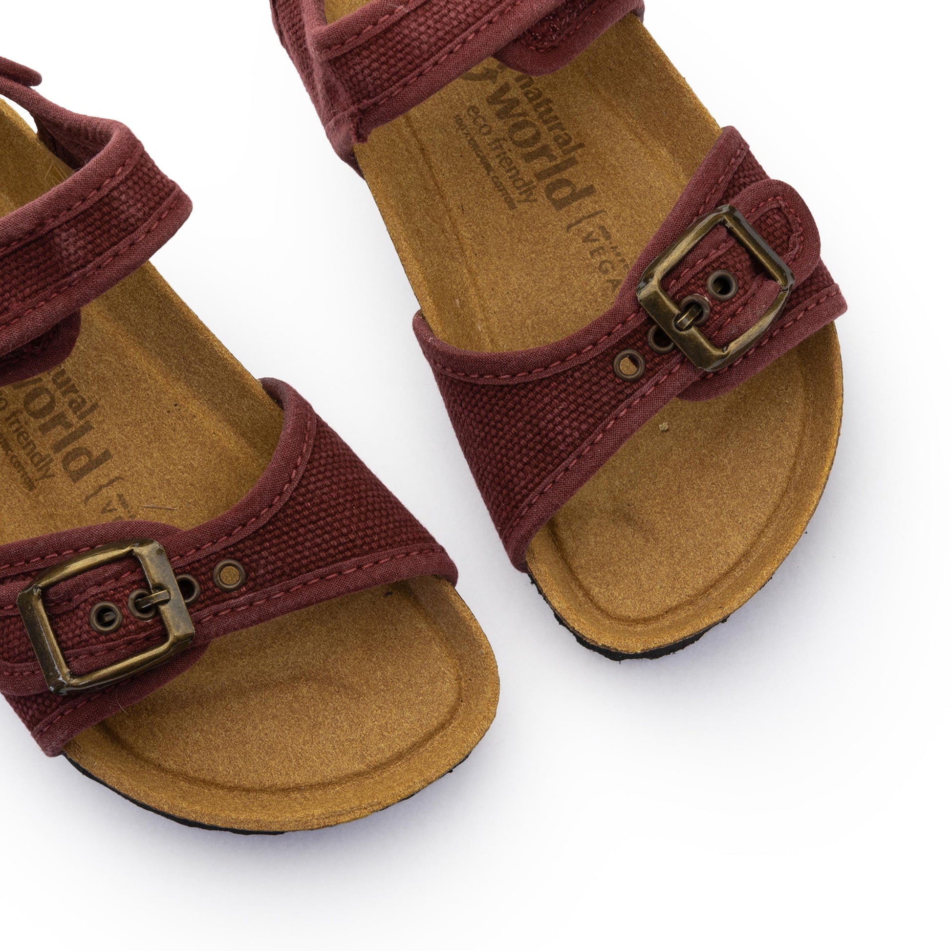 Sandalia plana burdeos lavado con velcro 7081 Natural World - 7081-212-6.jpg