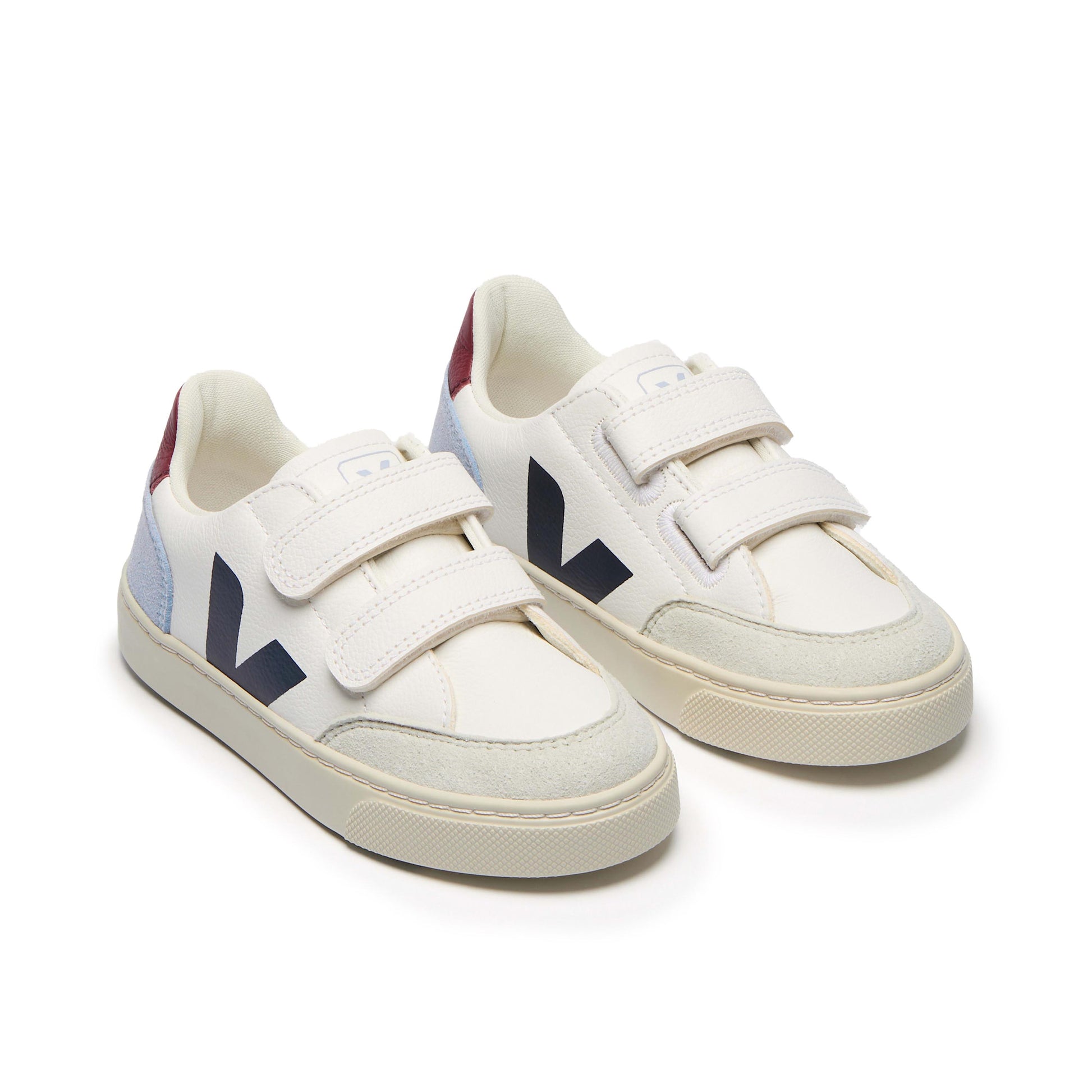 Deportiva blanco/azul/azulón con velcro V12VEL de Veja - V12VEL-586-3.jpg