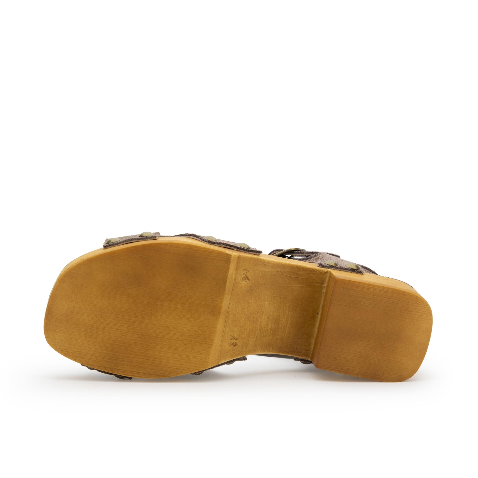 Zueco con tacón taupe con hebilla 7321 de Pepa & Cris - 7321-115-4.jpg