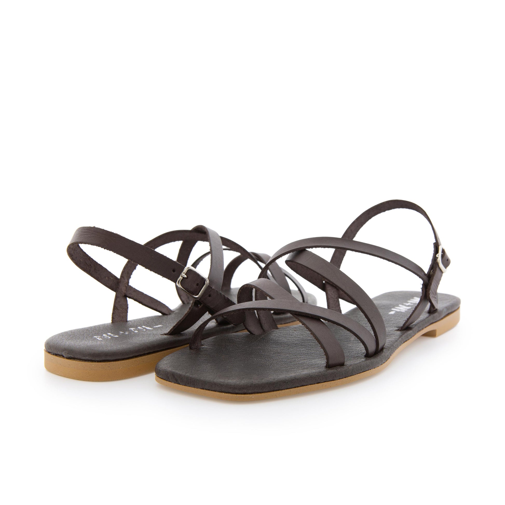 Sandalia plana marrón oscuro con hebilla 7579 Pepa&Cris - 7579-62-2.jpg