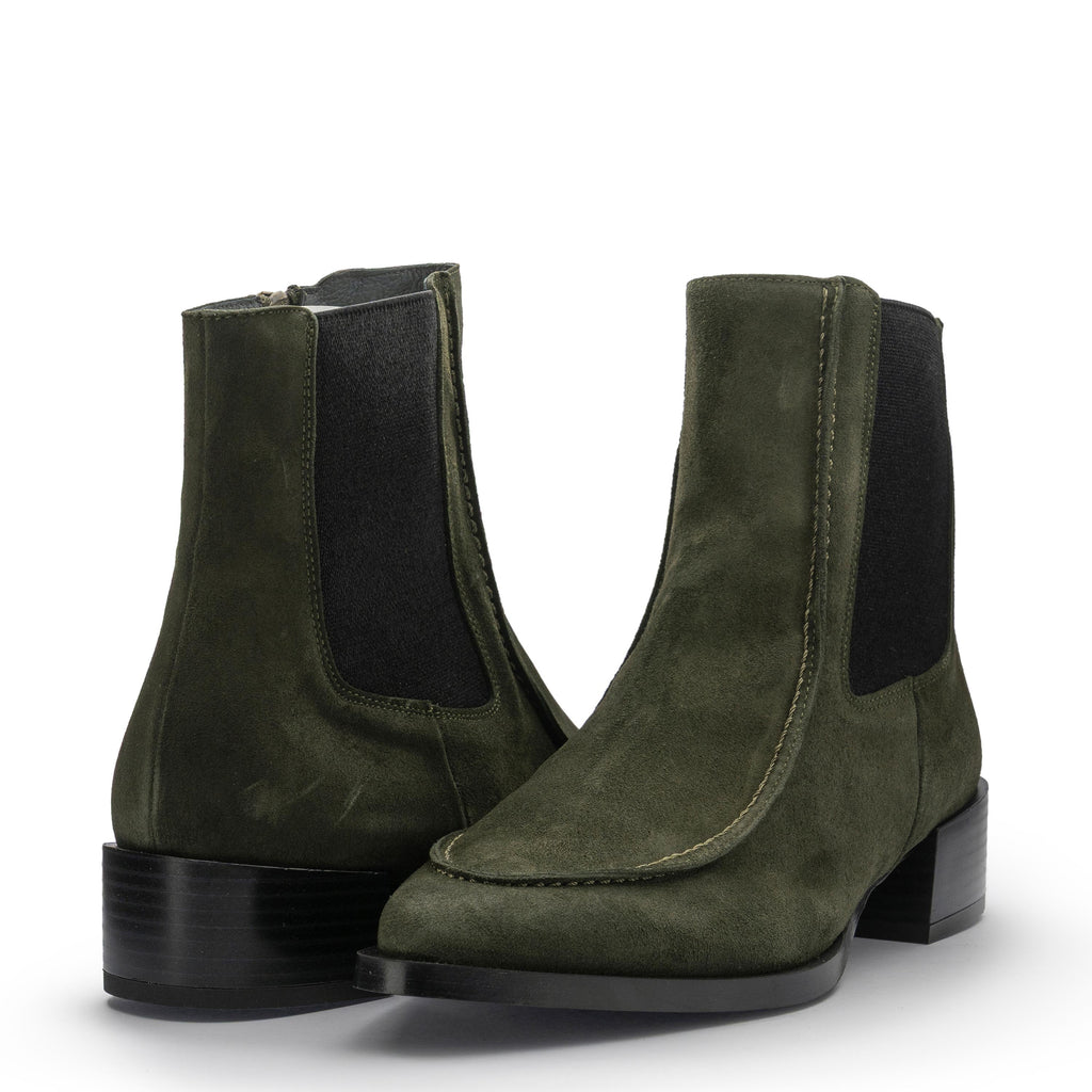 Botín serraje verde 7780B Pepa & Cris