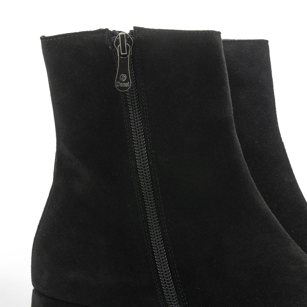 Botín plano ante negro con cremallera 7800A Pepa & Cris