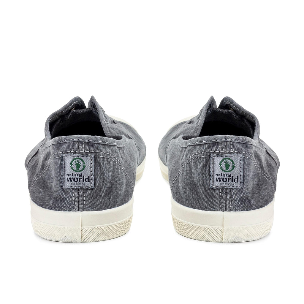 Zapatilla gris de cordón y elástico LONA3102 Natural World - LONA3102-131-3.jpg