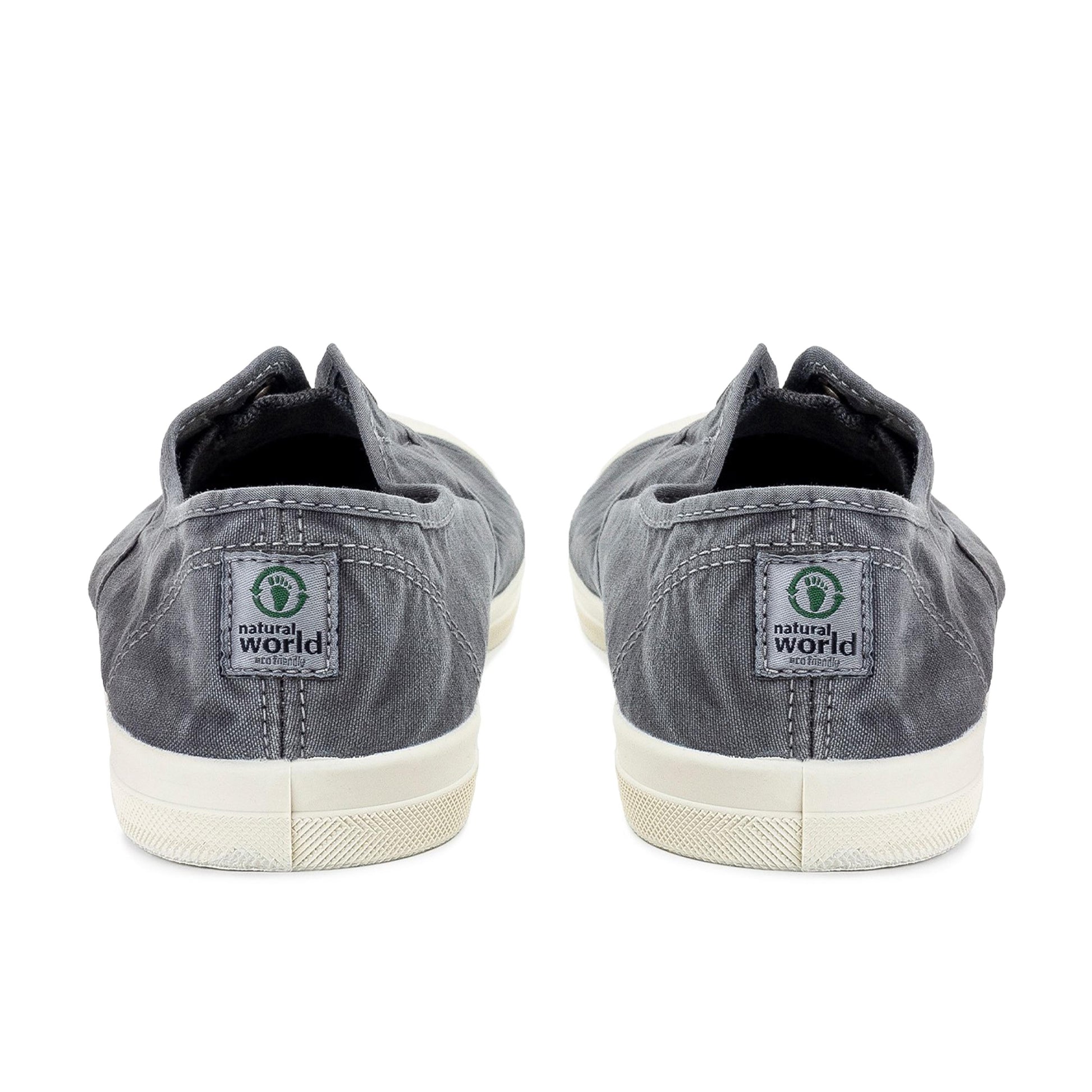 Zapatilla gris de cordón y elástico LONA3102 Natural World - LONA3102-131-3.jpg