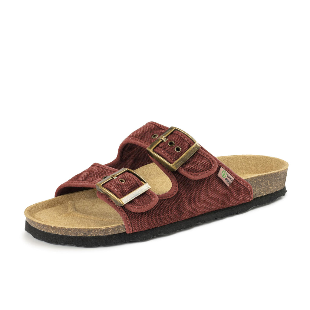 Sandalia plana burdeos lavado 7001 de Natural World - 7001-212-2.jpg