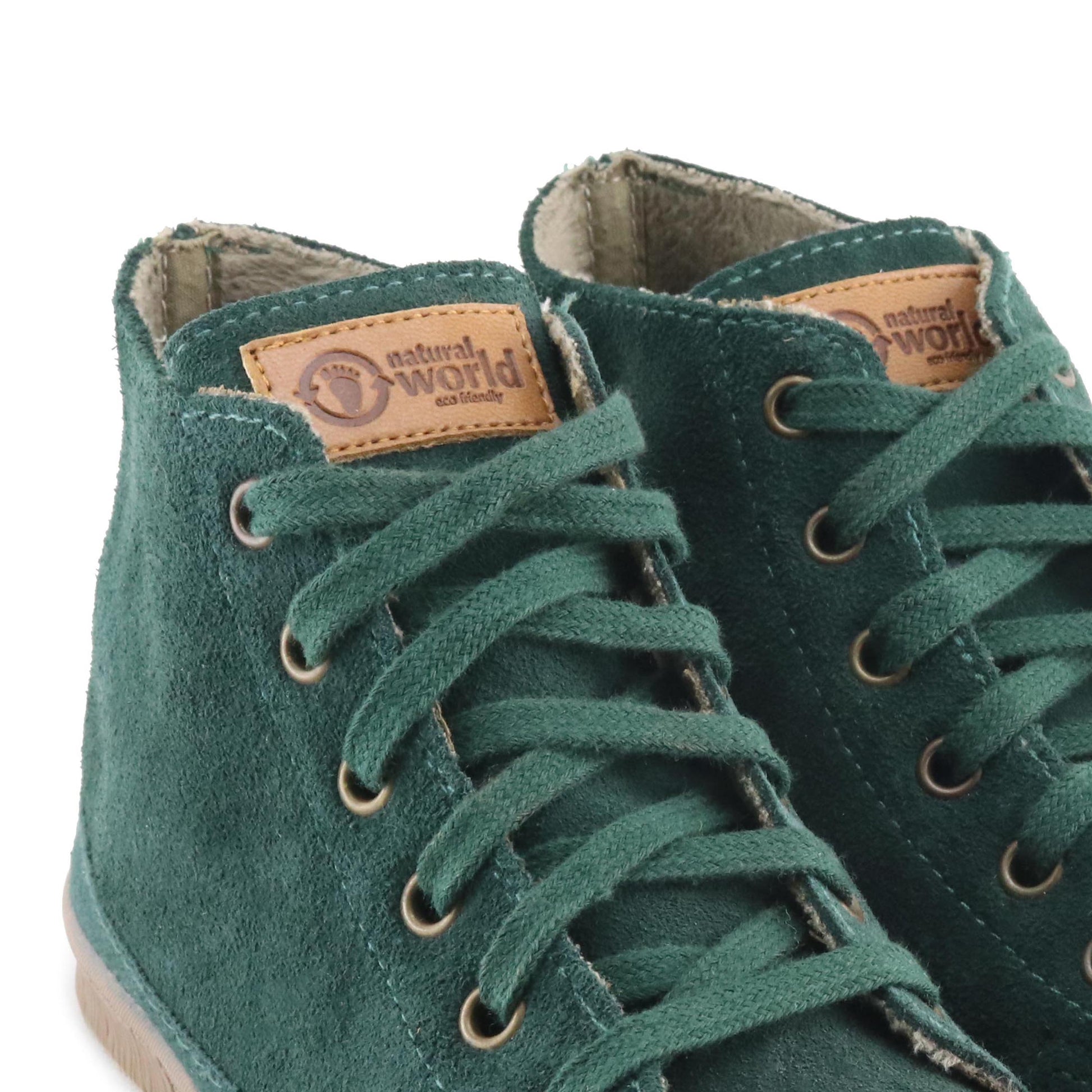 Bota serraje verde con cordón 608 de Natural World - 608-159-5.jpg