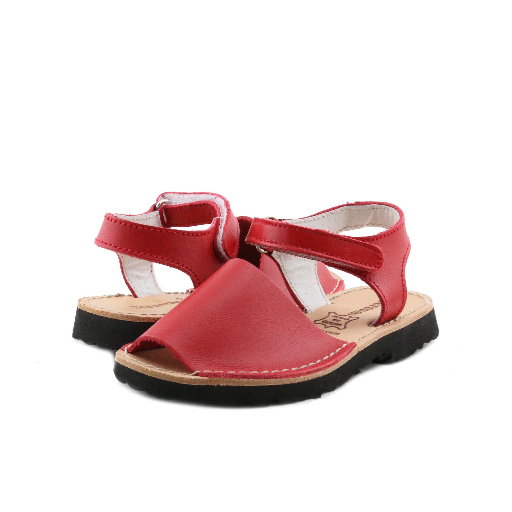 Menorquina plana rojo con velcro 8001 de Jeromín - 8001-11-2.jpg