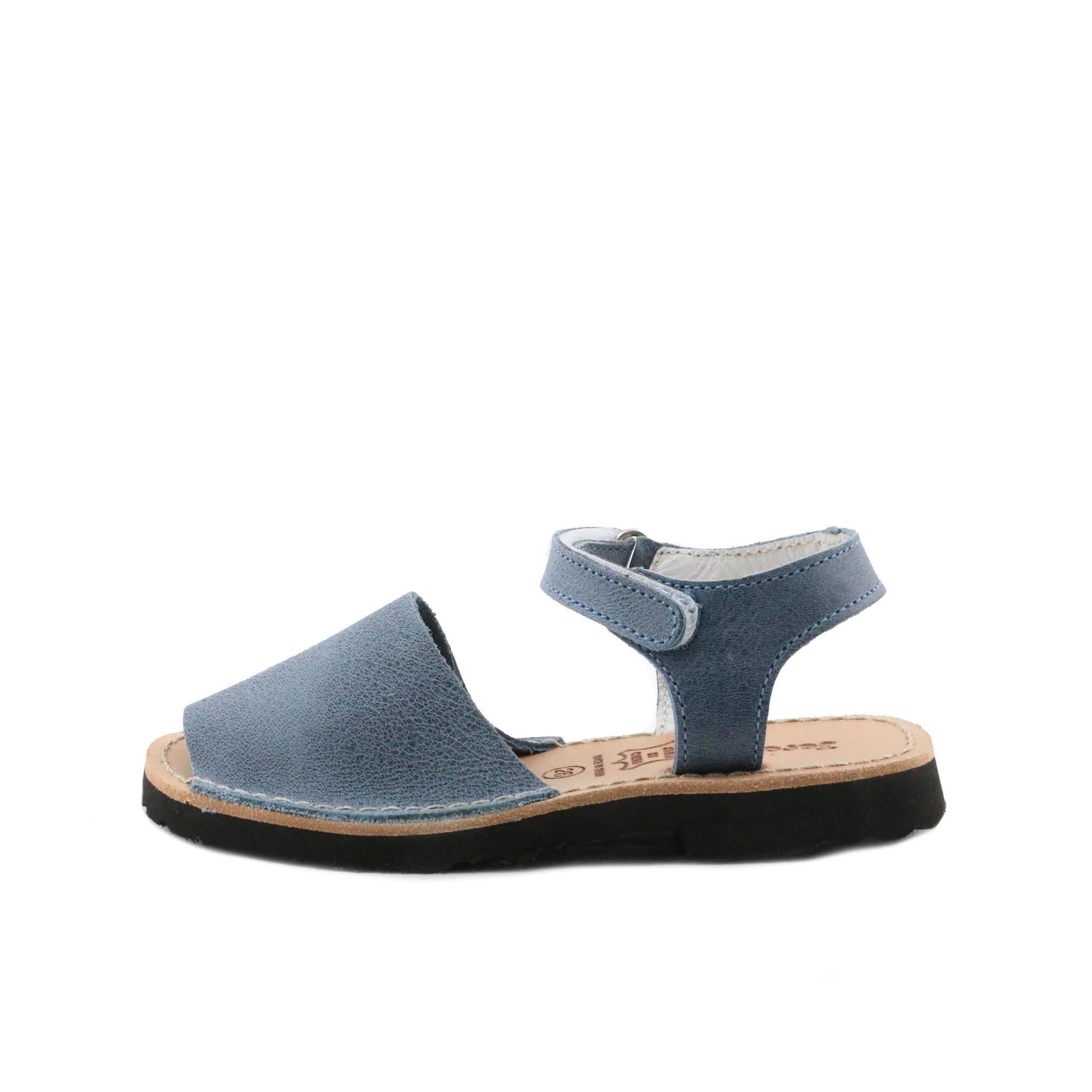 Menorquina plana azul jeans con velcro 8001 de Jeromín - 8001-119-1.jpg