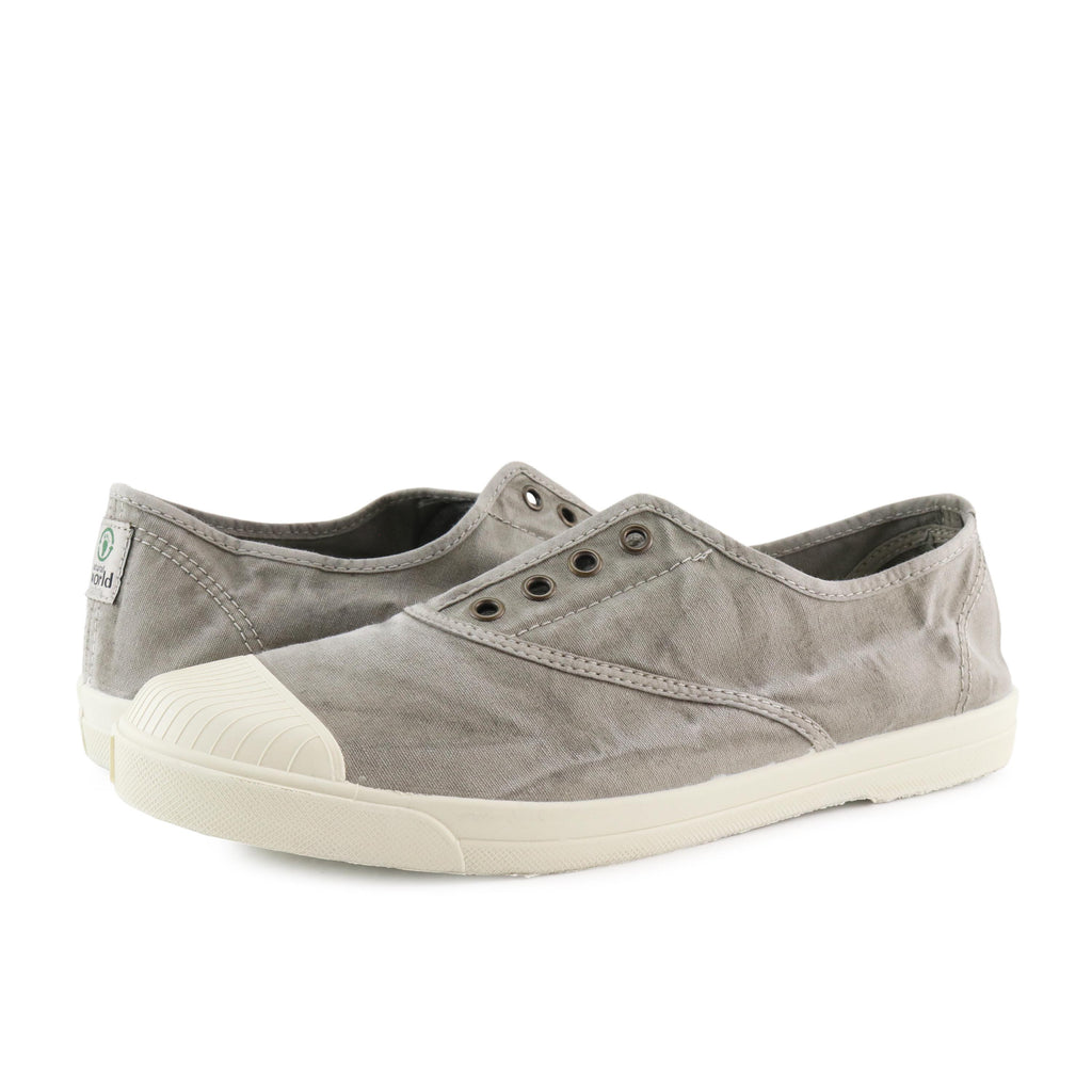 Zapatilla gris claro de elástico LONA3102 Natural World - LONA3102-349-2.jpg