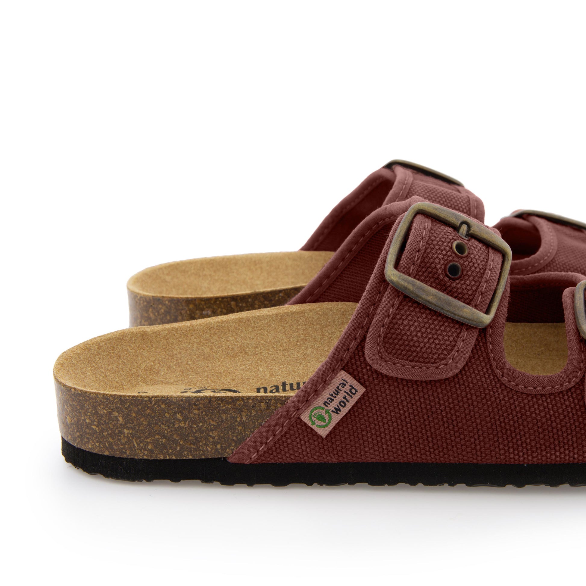 Sandalia plana burdeos lavado 7001 de Natural World - 7001-212-5.jpg
