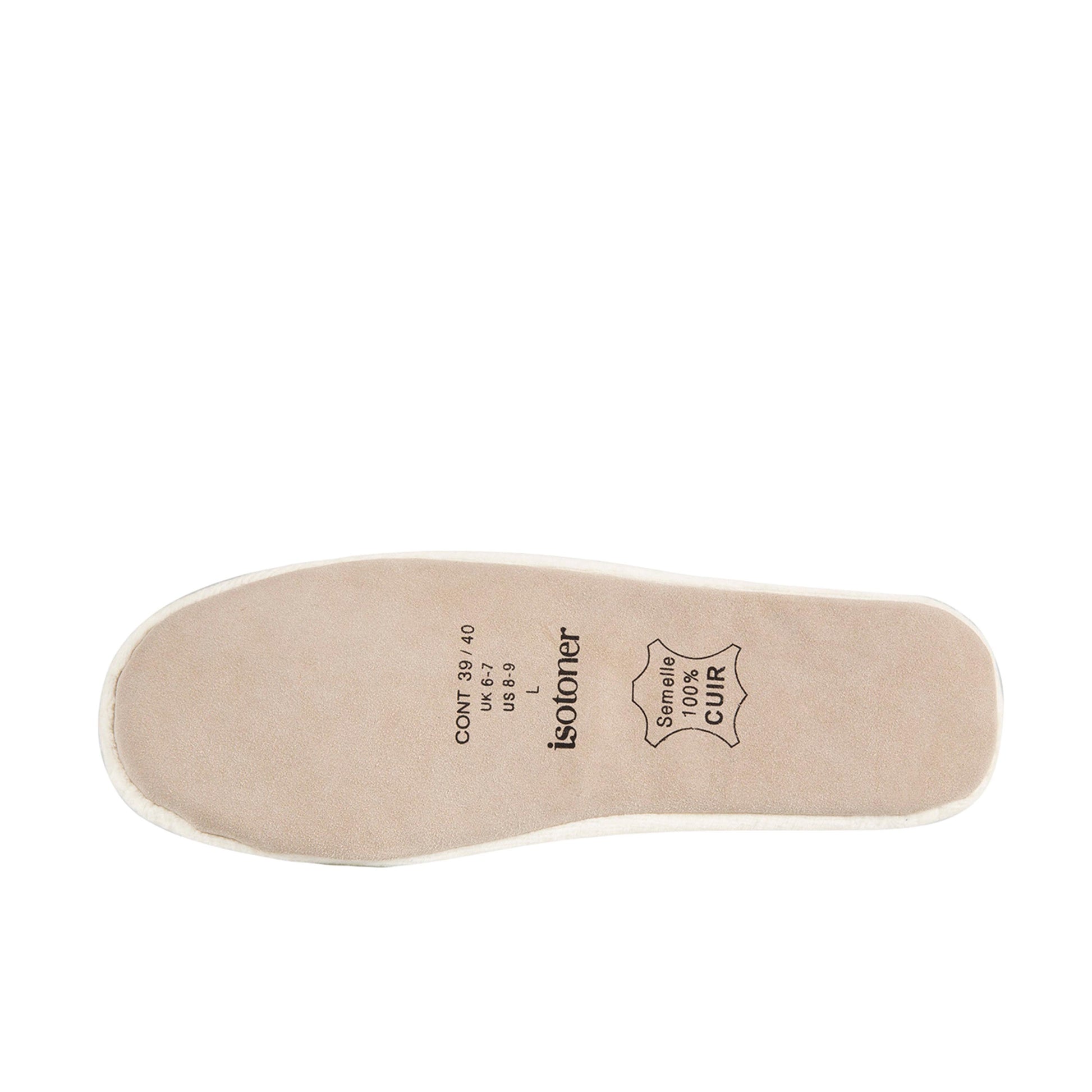 Zapatilla para casa cerrada beige 95991 de Isotoner - 95991-9BRILL-4.jpg