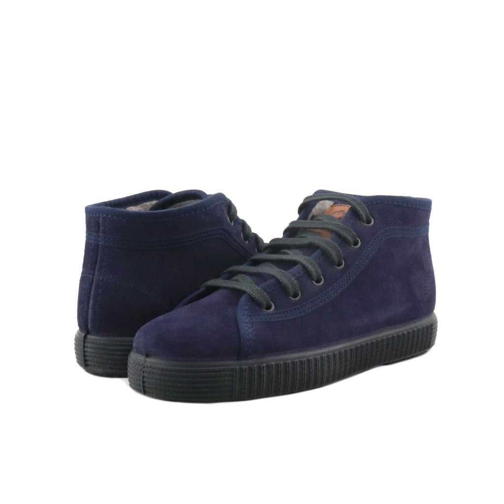 Bota serraje azul con cordón 87267 de La Cadena - 87267-27-2.jpg