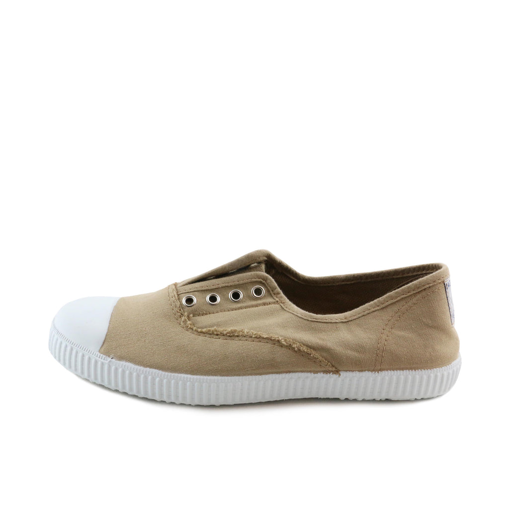 Zapatilla beige oscuro con elástico 88088 La Cadena - 88088-0-1.jpg