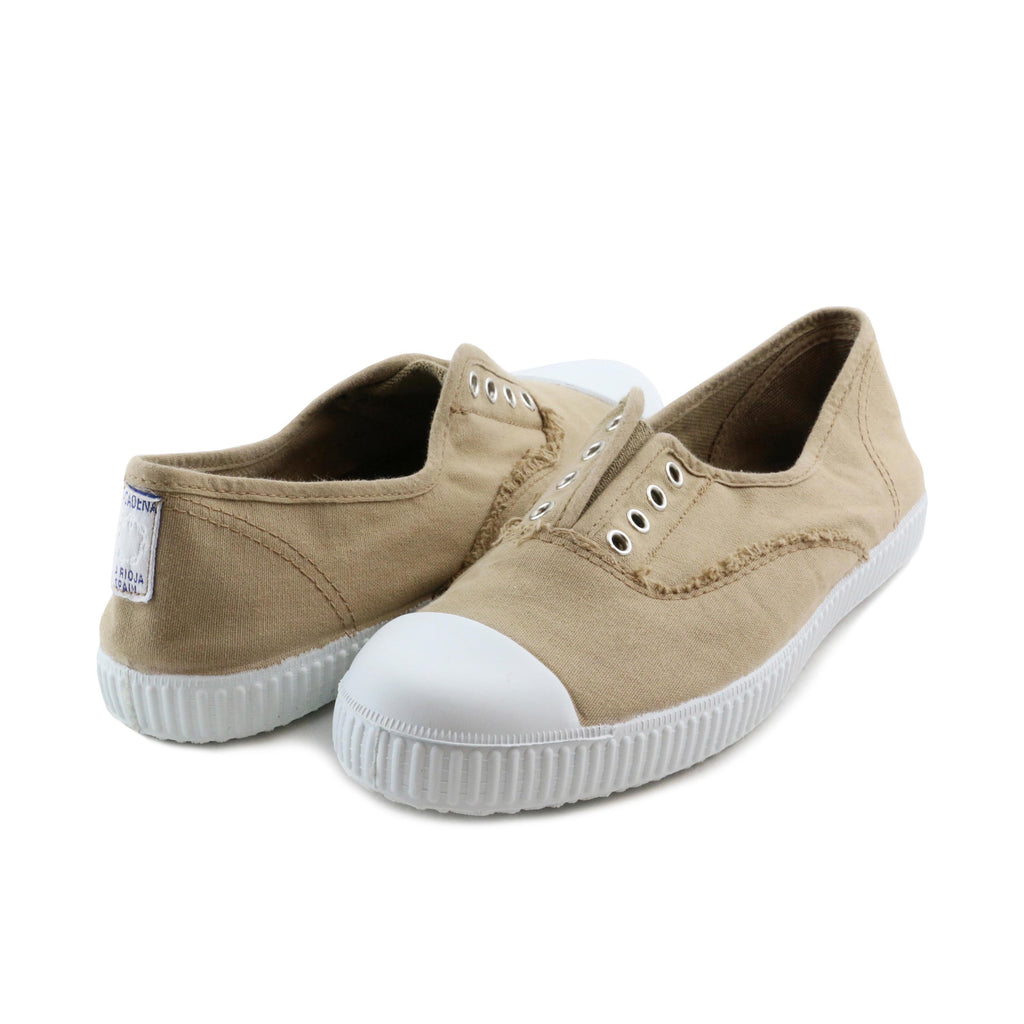 Zapatilla beige oscuro con elástico 88088 La Cadena - 88088-0-2.jpg