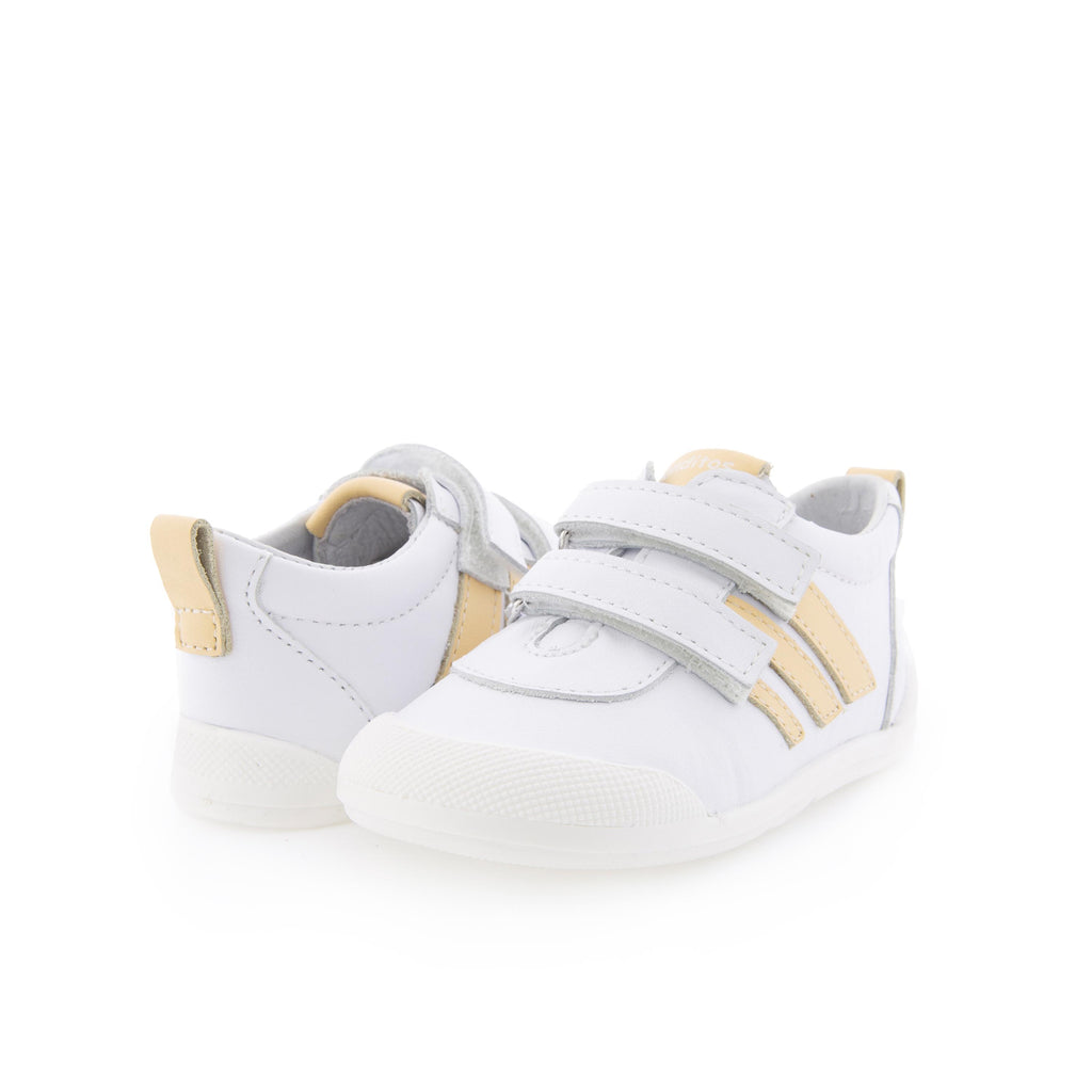 Deportiva barefoot blanco/vainilla con velcro LUNA Blanditos - LUNA-507-2.jpg