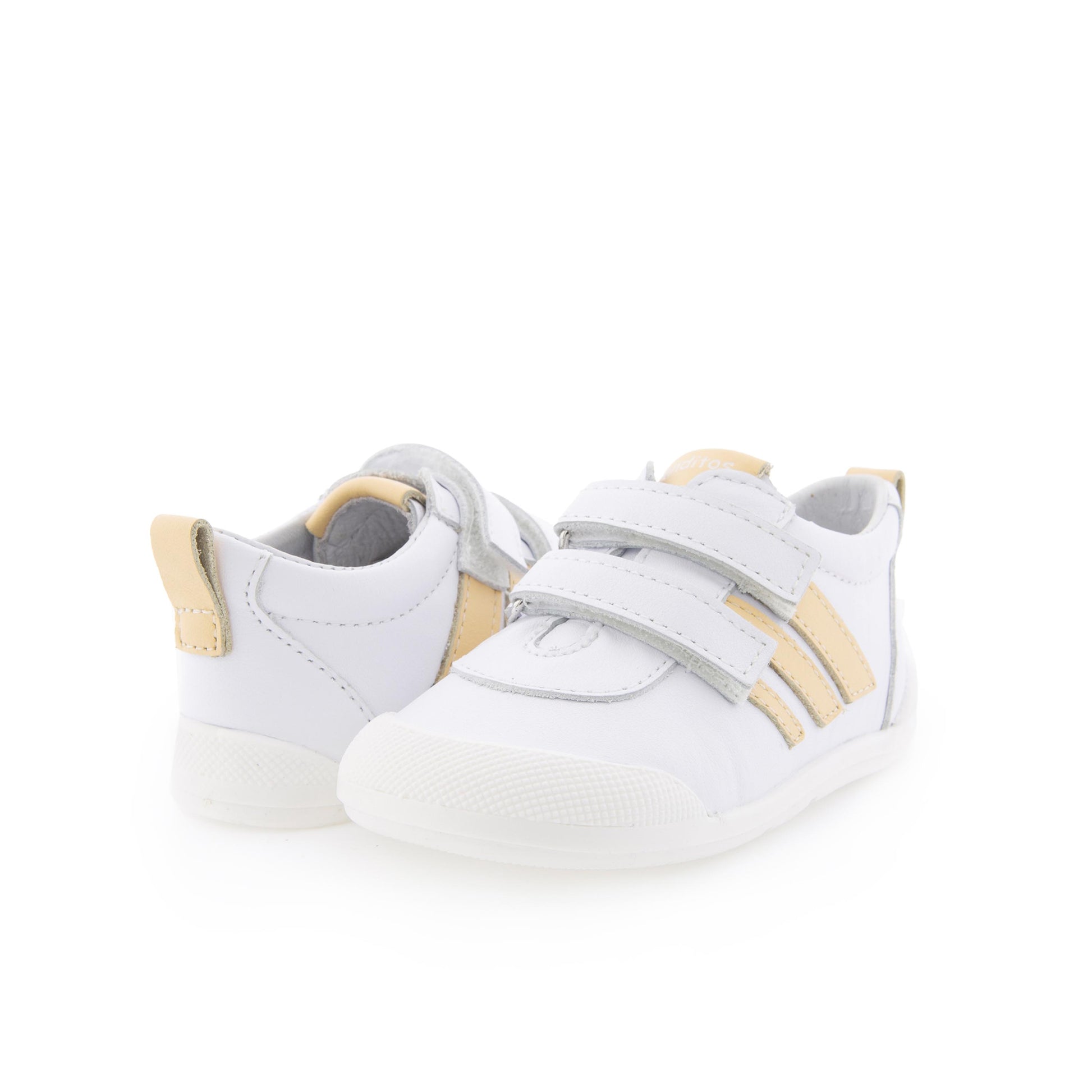 Deportiva barefoot blanco/vainilla con velcro LUNA Blanditos - LUNA-507-2.jpg