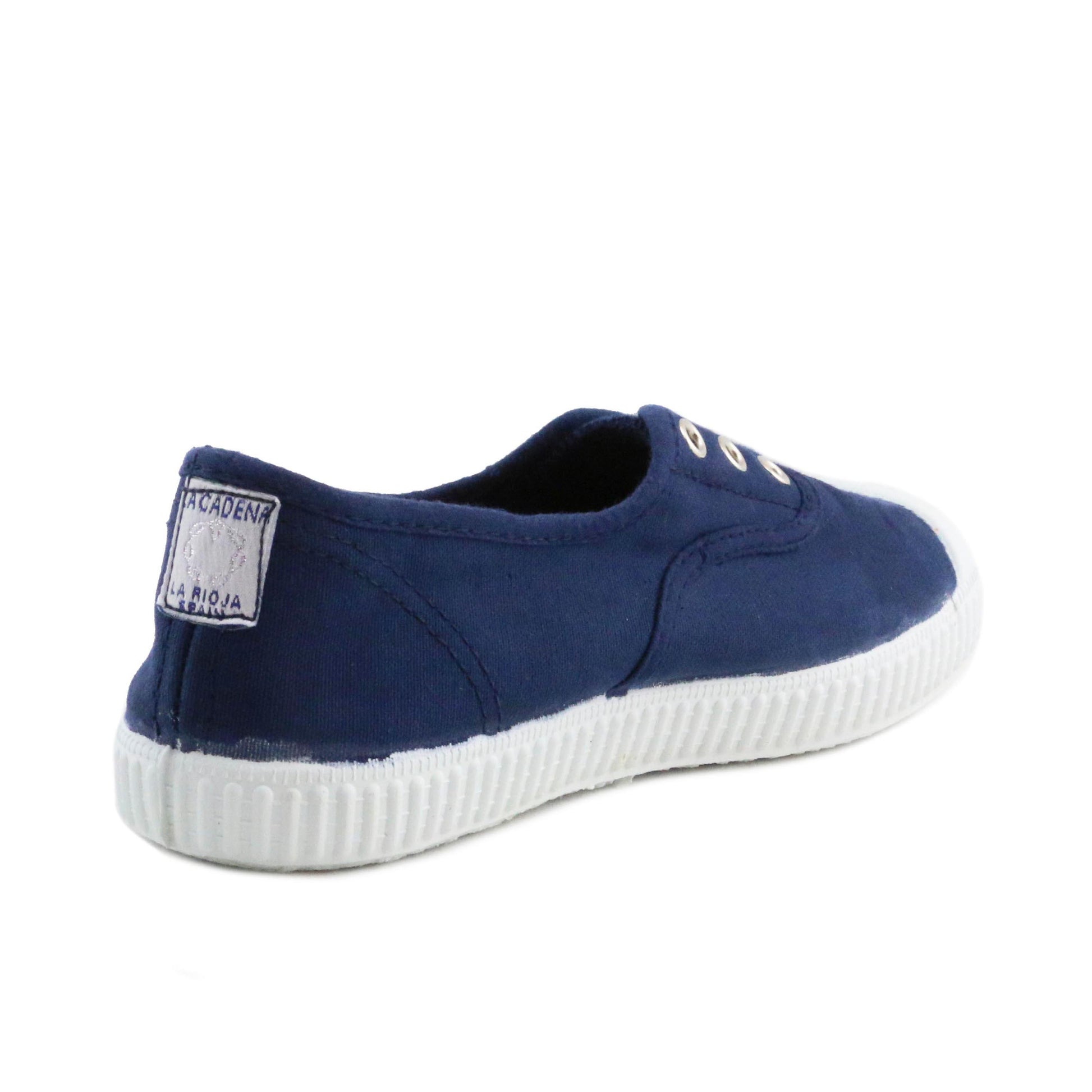 Zapatilla azul con elástico 88088 de La Cadena - 88088-7-3.jpg