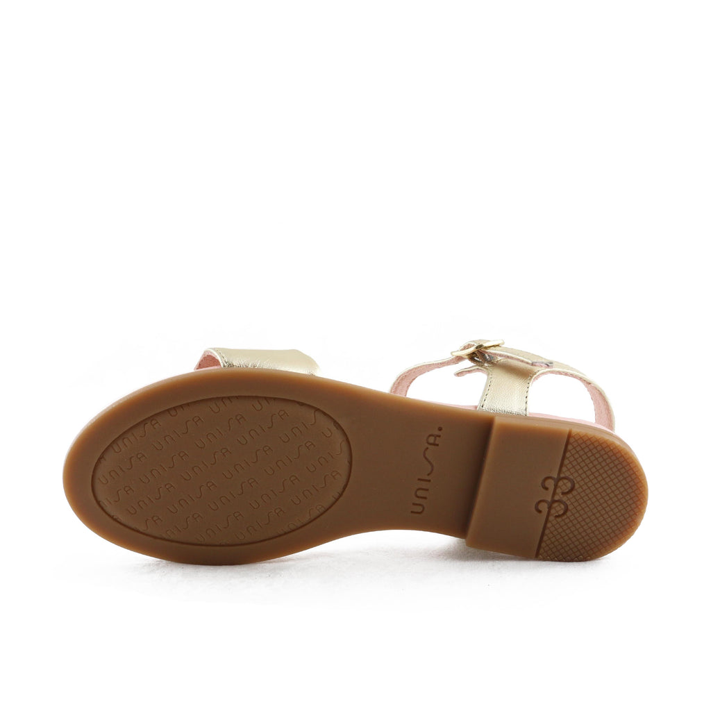 Sandalia plana champán con hebilla LARYN de Unisa - LARYN-110-4.jpg