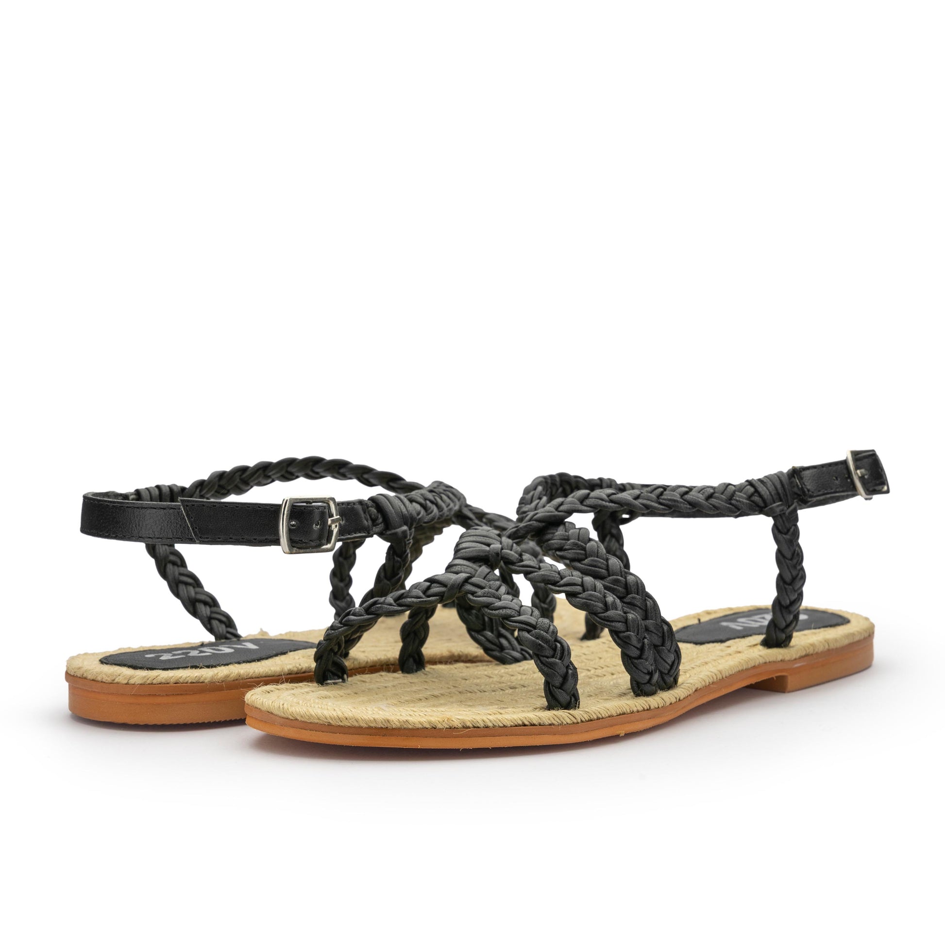 Sandalia plana negro con hebilla DELMA de 220V - DELMA-20-2.jpg