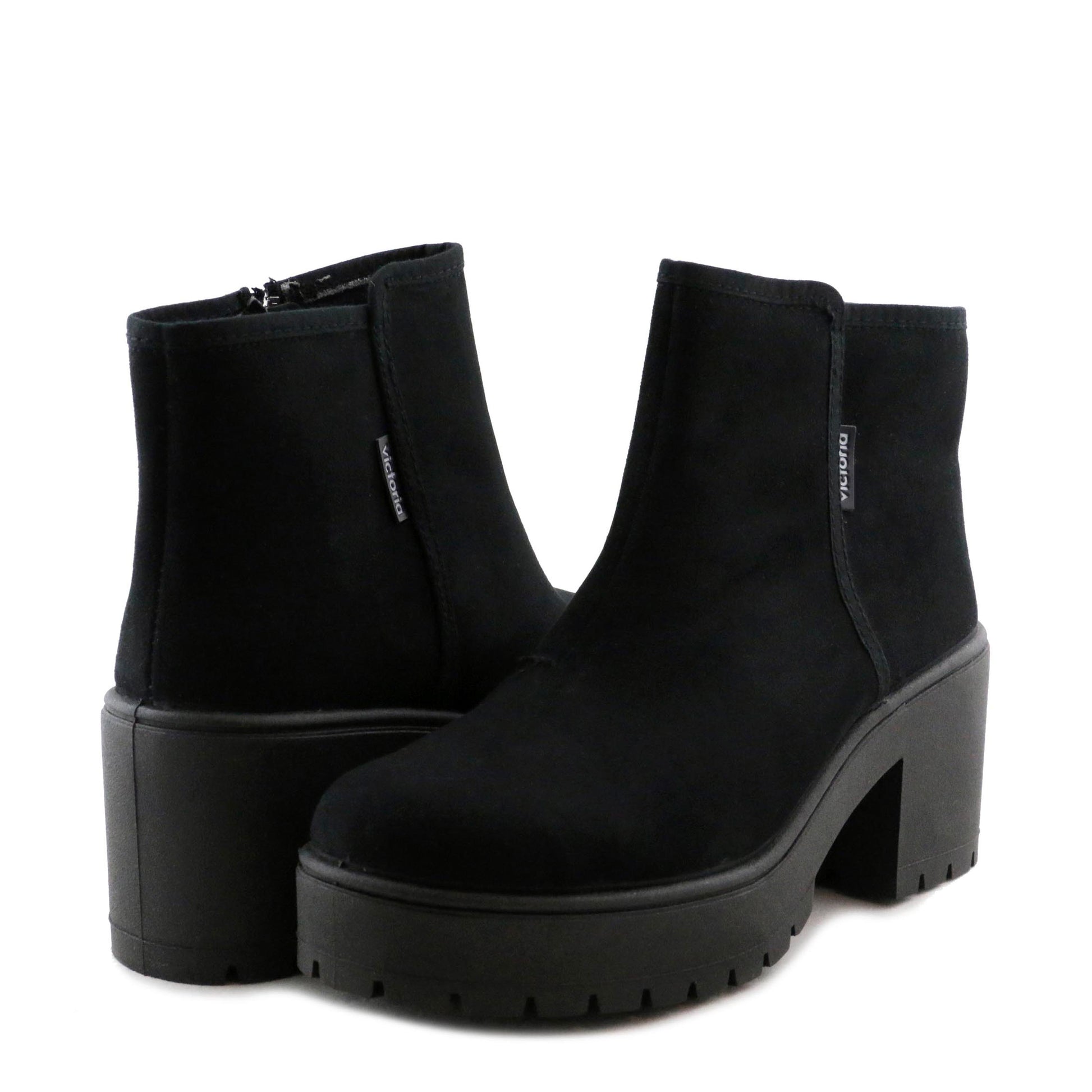 Botín con tacón negro con cremallera 95102 de Victoria - 95102-20-2.jpg