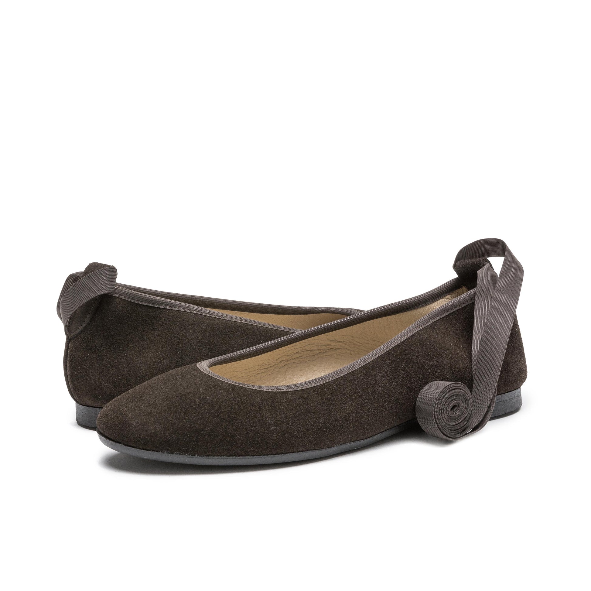 Bailarina serraje marrón con cintas 952 de Jeromín - 952-26-2.jpg