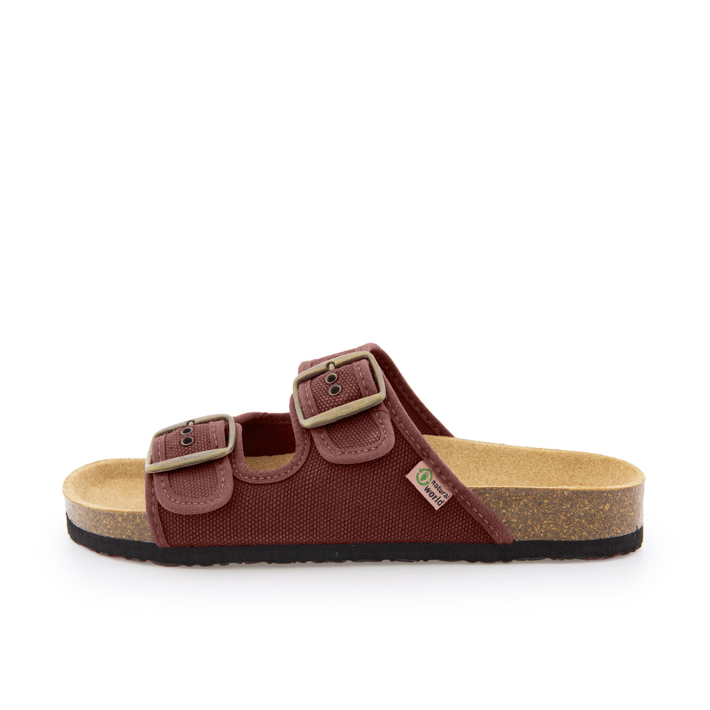 Sandalia plana burdeos lavado 7001 de Natural World - 7001-212-1.jpg