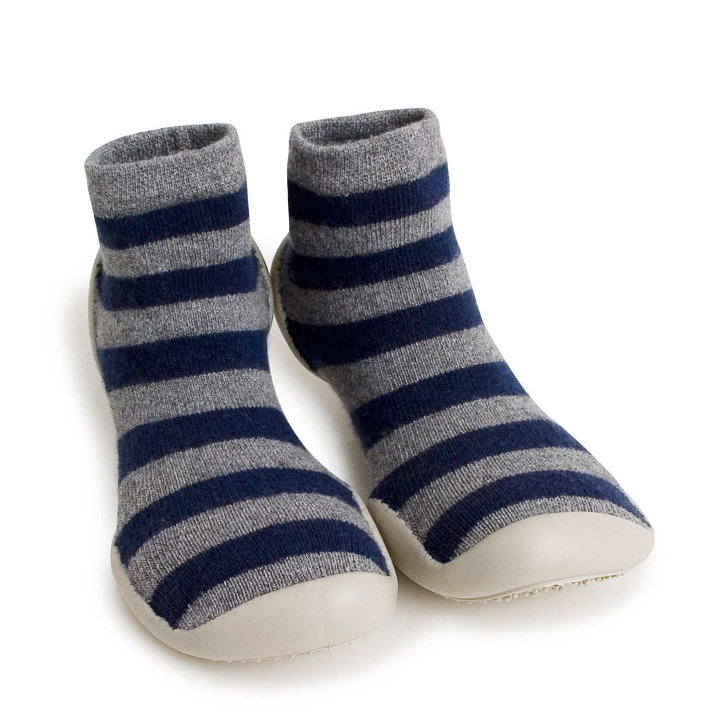 Zapatilla para casa cerrada azul/gris 956C de Collégien - 956C-219-2.jpg