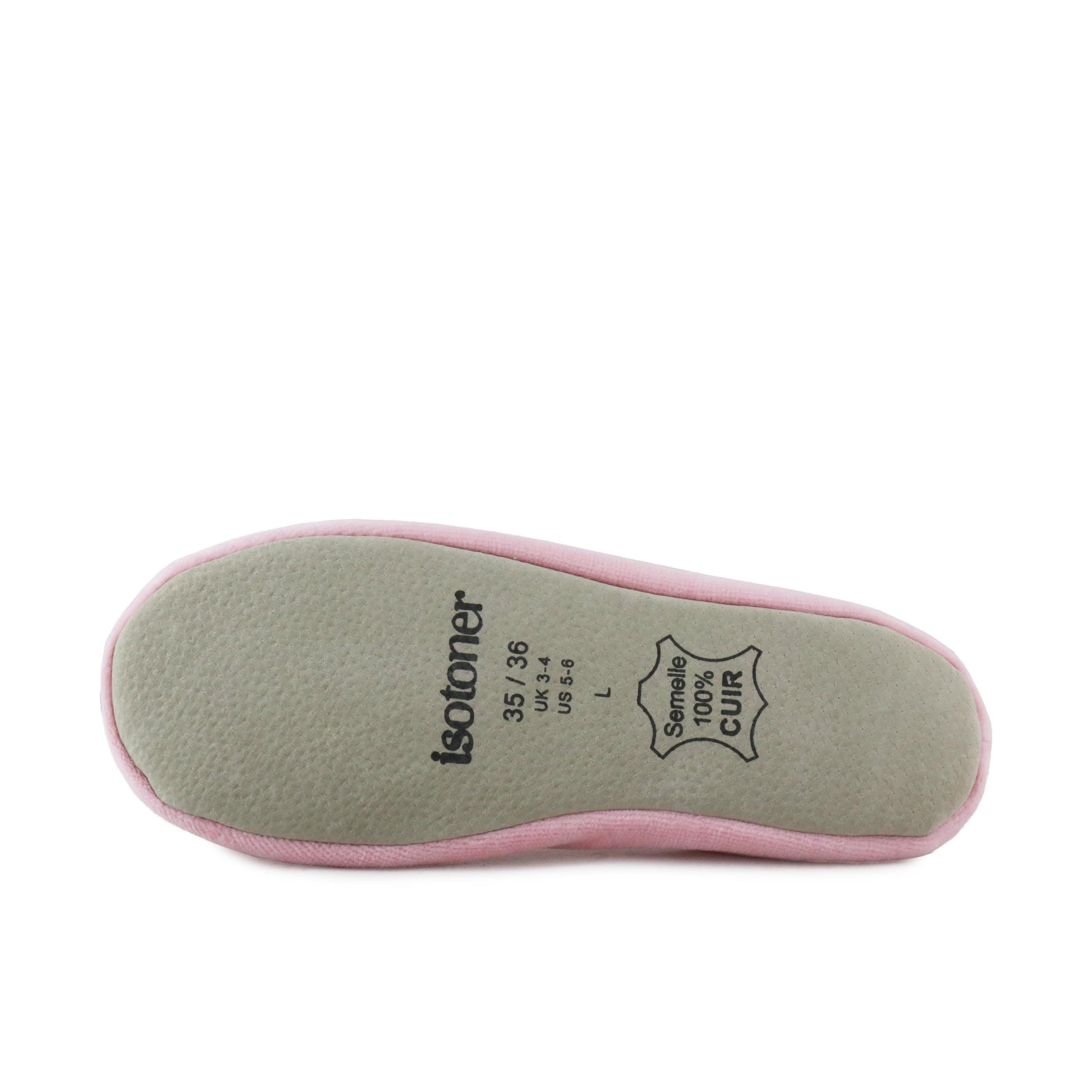 Zapatilla para casa cerrada rosa claro 95811 Isotoner - 95811-341-4.jpg