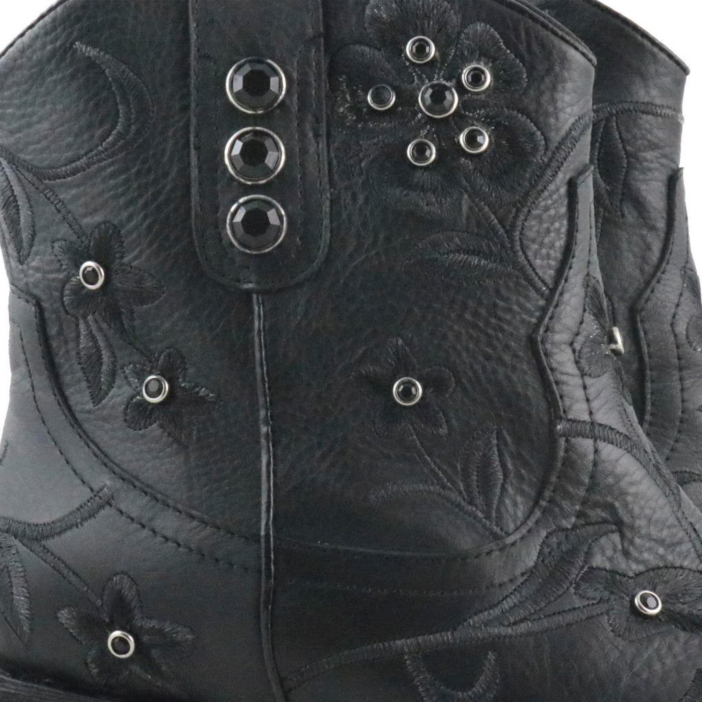 Botín cowboy negro con cremallera RW606 de Pepa & Cris - RW606-20-5.jpg