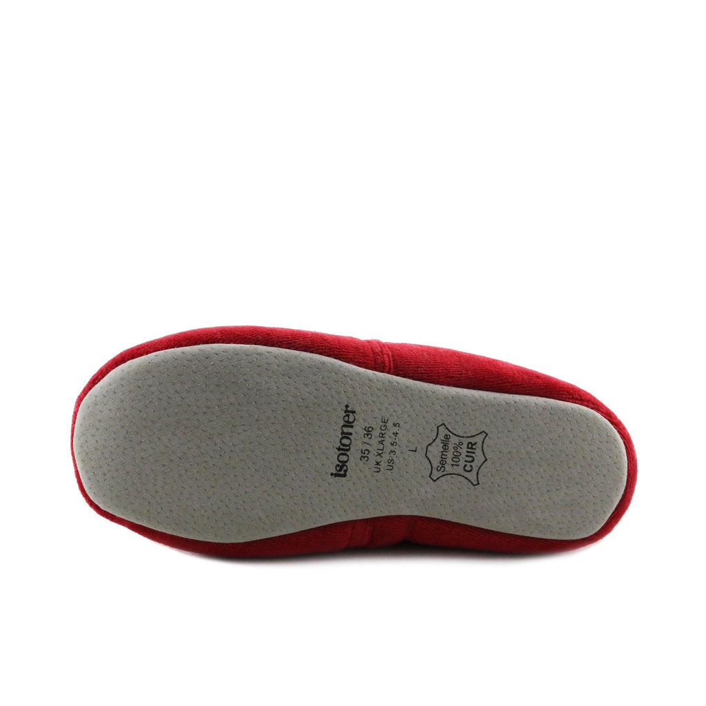 Zapatilla para casa cerrada rojo 99376 de Isotoner - 99376-11-4.jpg