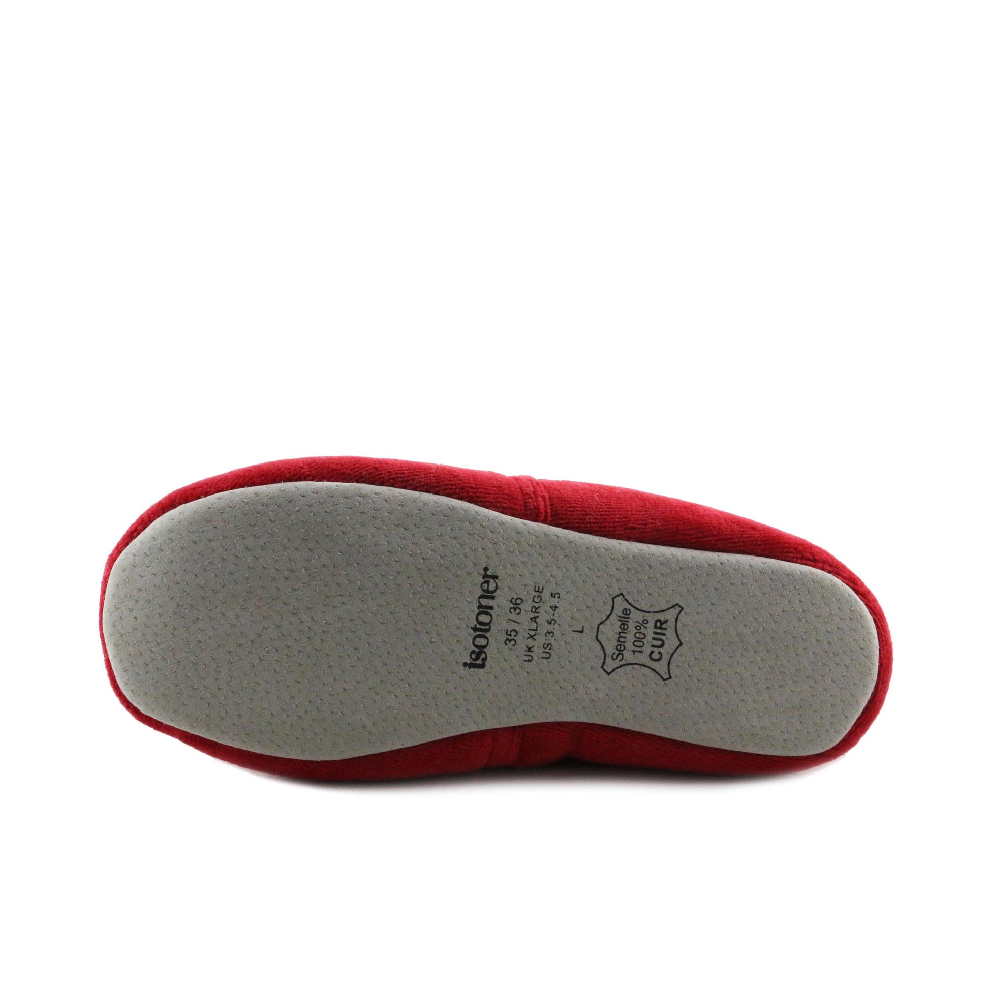 Zapatilla para casa cerrada rojo 99376 de Isotoner - 99376-11-4.jpg