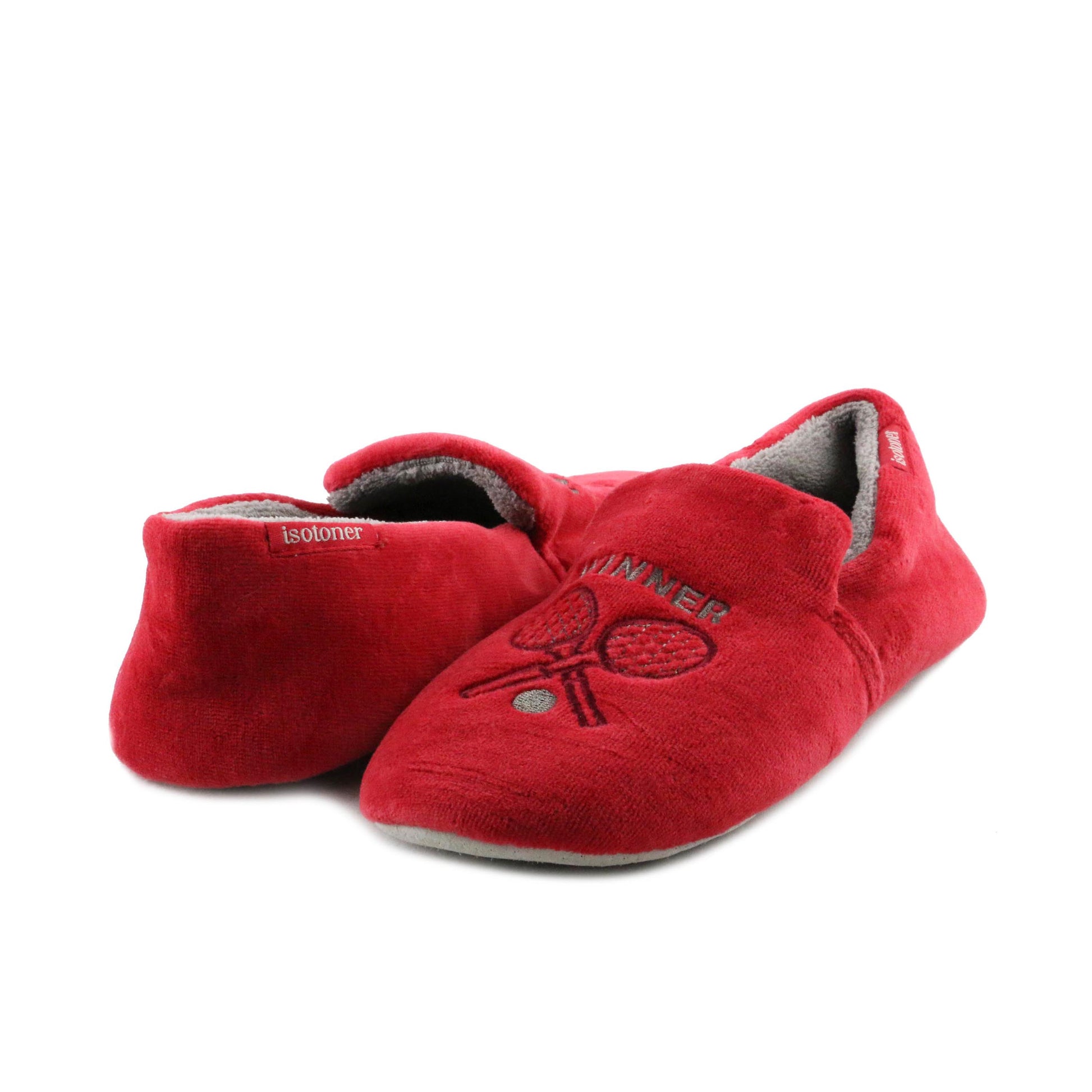 Zapatilla para casa cerrada rojo 99376 de Isotoner - 99376-11-2.jpg